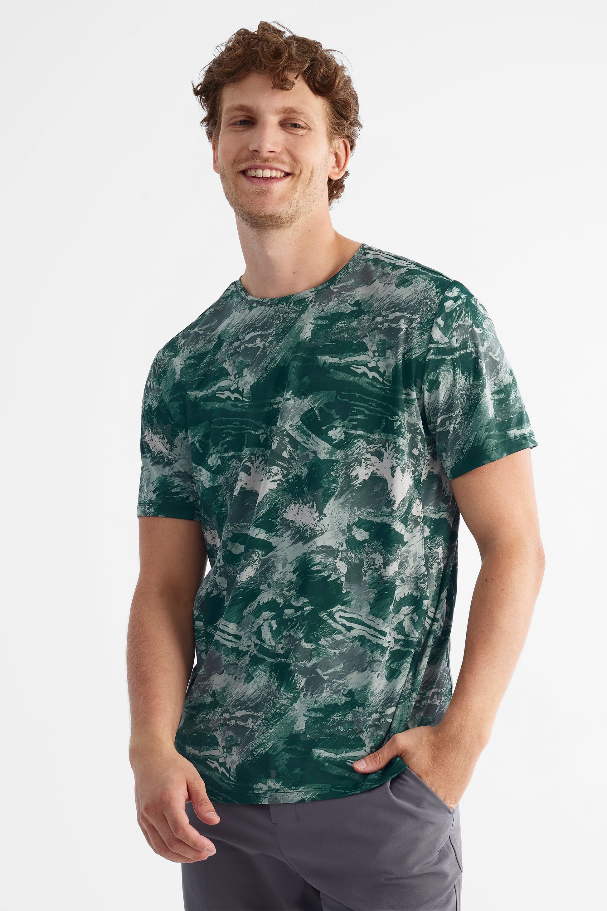 Chandail manches courtes - Homme && VERT
