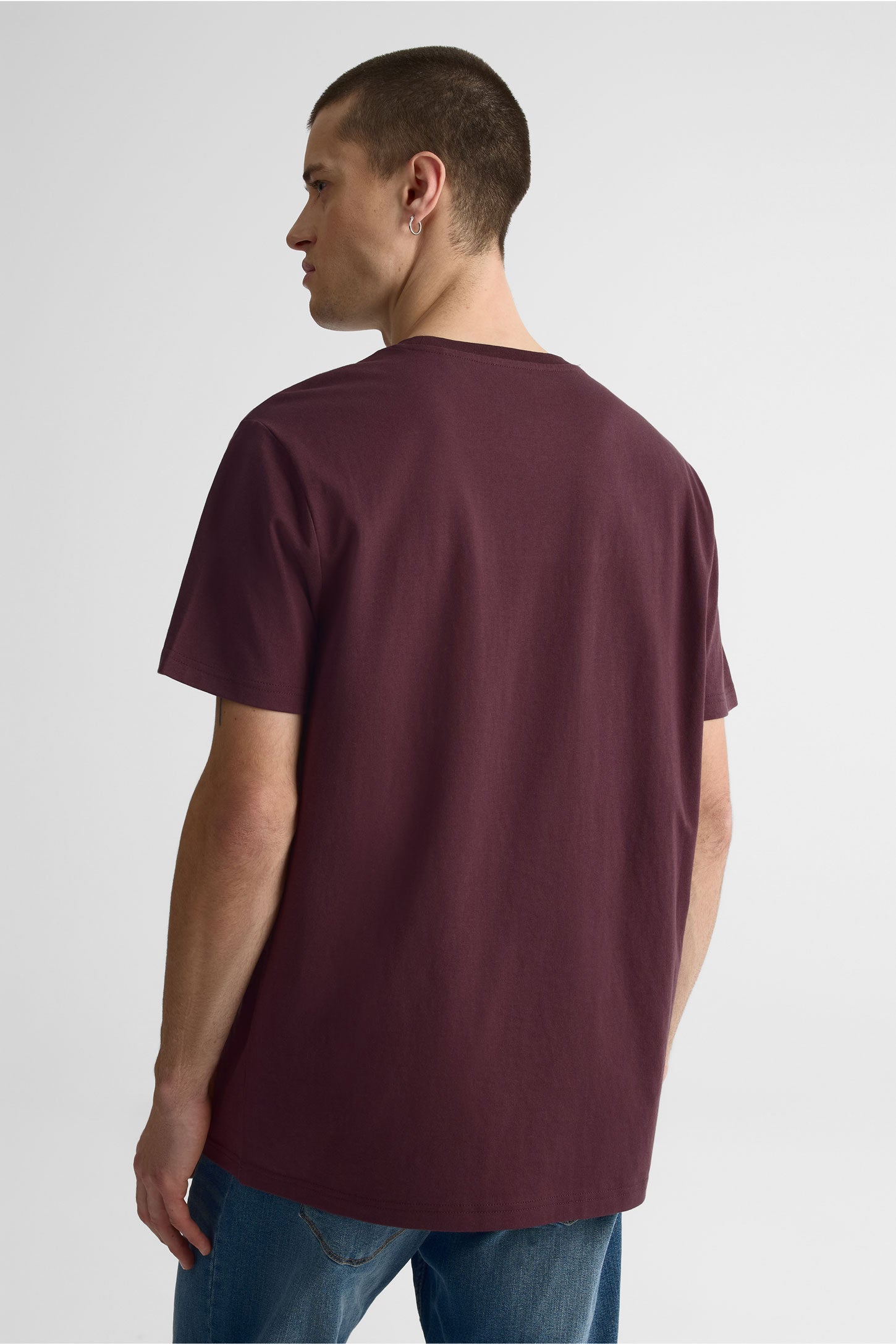 Chandail manches courtes 3/25$ - Homme && ROUGE VIN