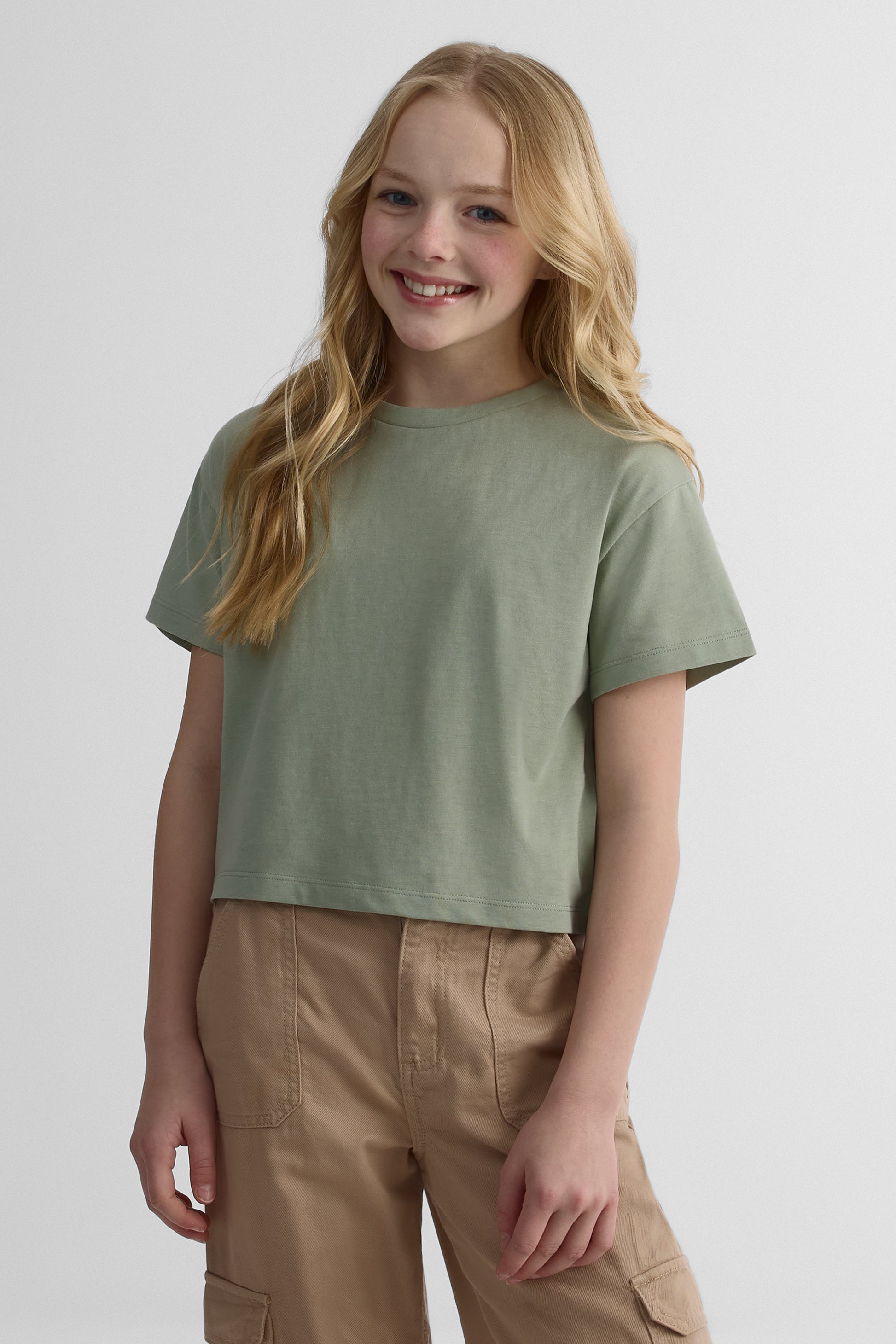 Chandail manches courtes - Ado fille && VERT PALE