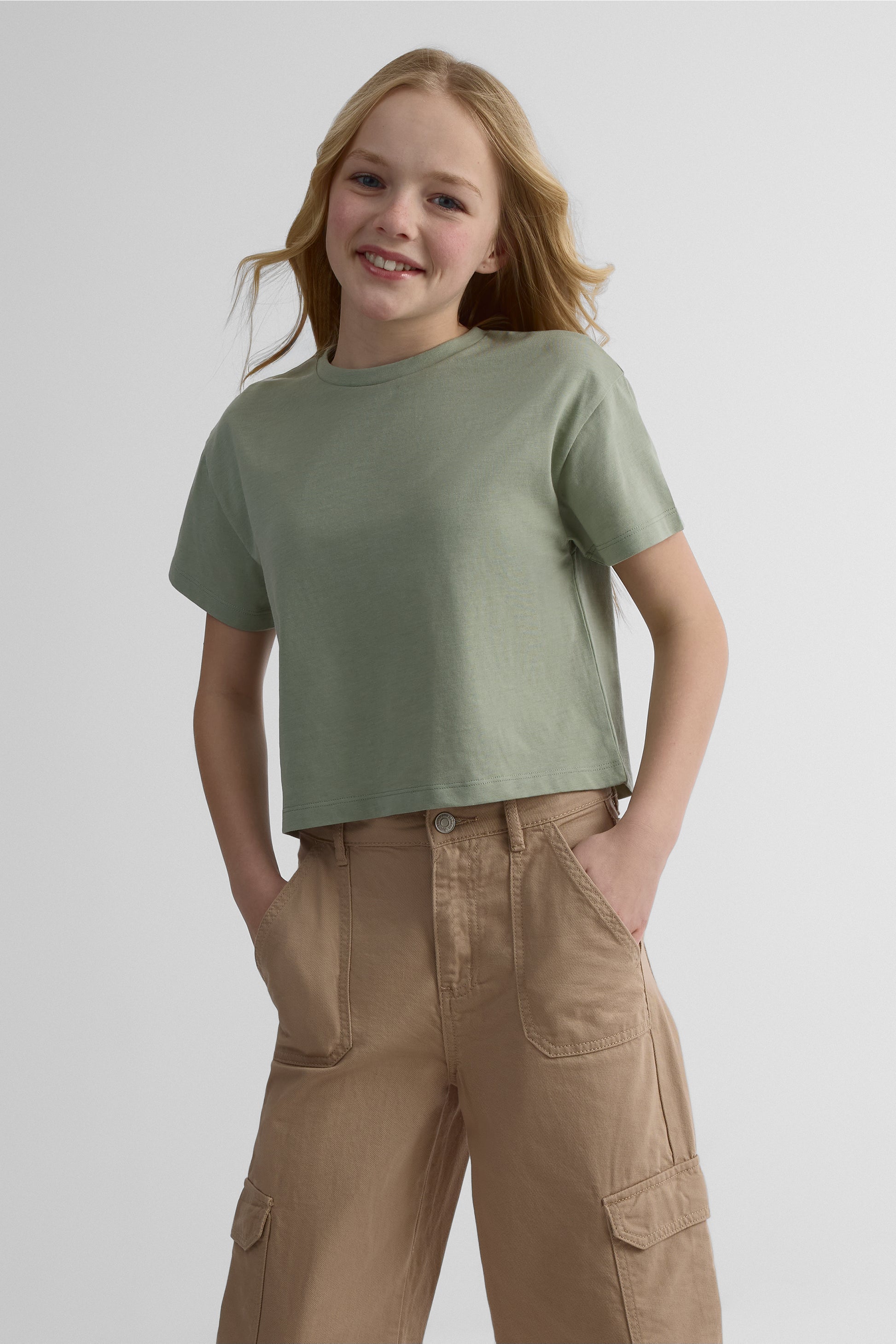 Chandail manches courtes - Ado fille && VERT PALE