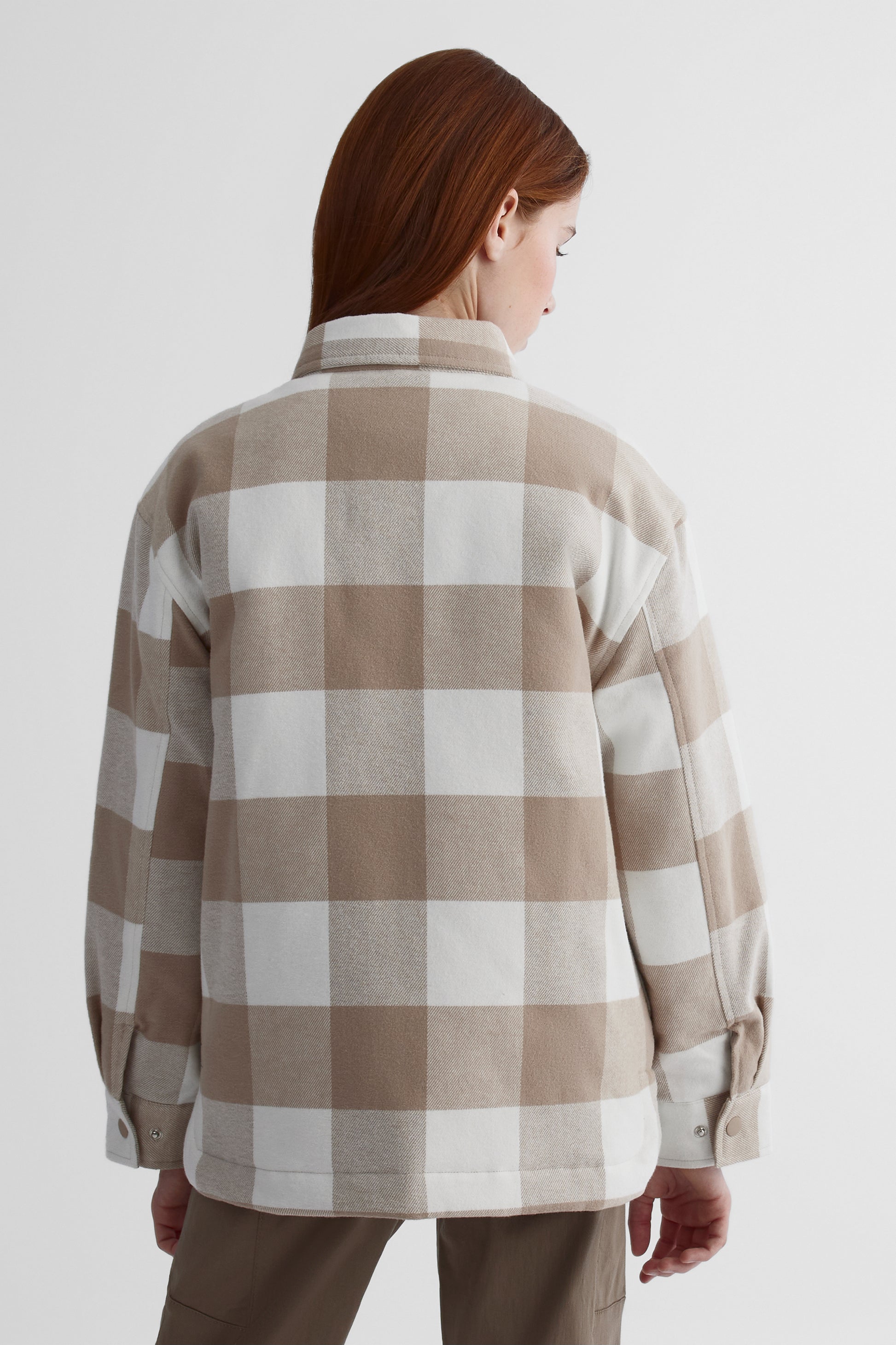 Chemise flanelle matelassée BLACK MOUNTAIN - Ado fille && TAUPE MULTI