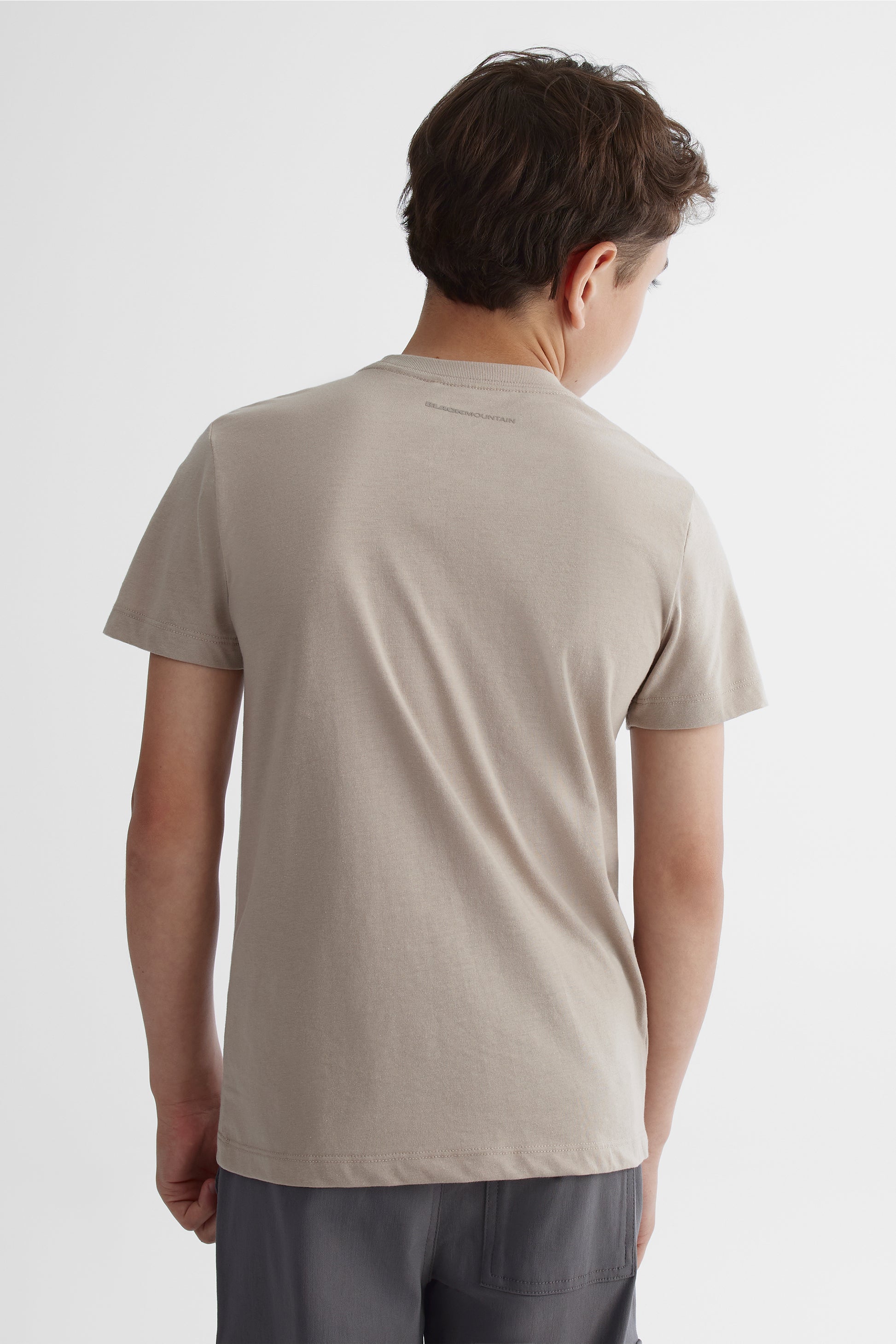 Chandail manches courtes graphique - Ado garçon && TAUPE