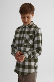 Chemise manches longues - Ado garçon && OLIVE