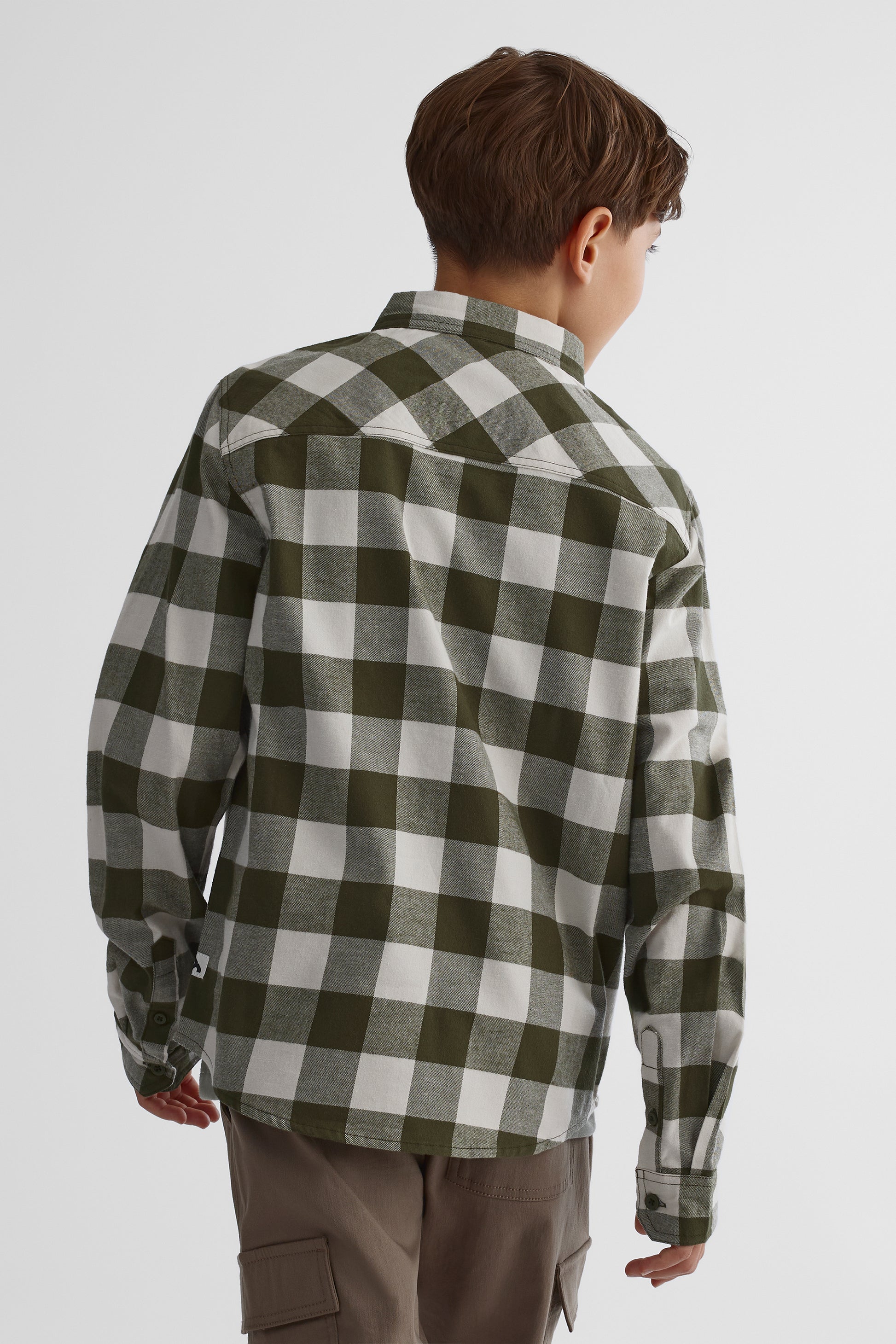 Chemise manches longues - Ado garçon && OLIVE