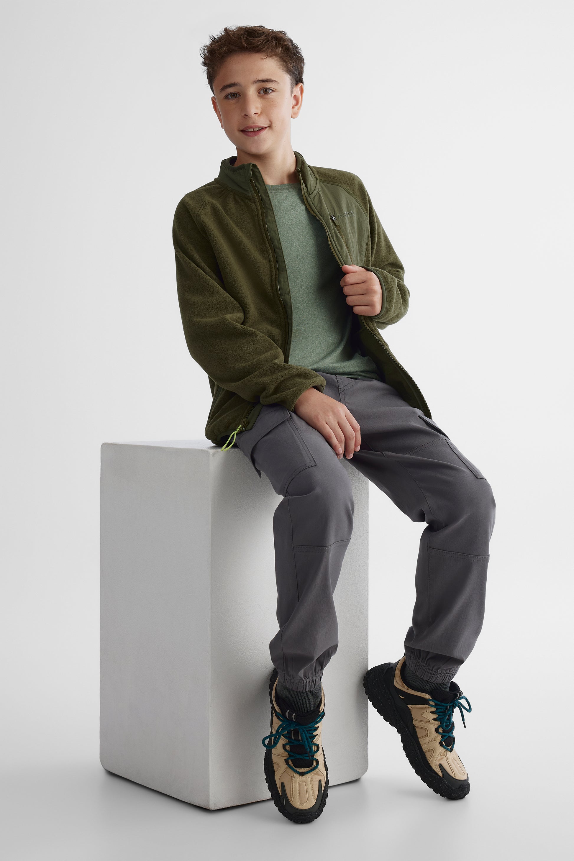 Veste polaire - Ado garçon && OLIVE