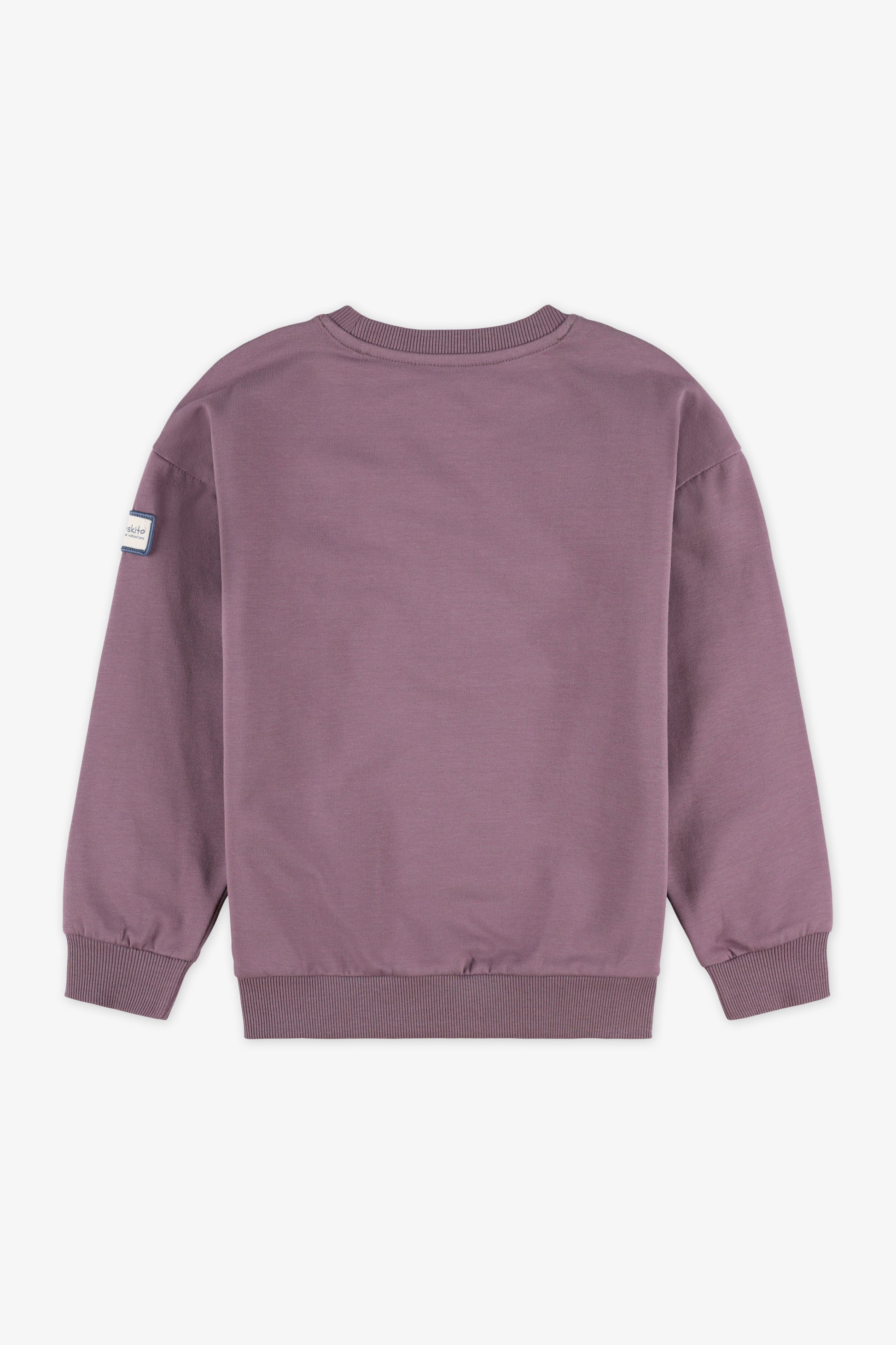 Chandail ouaté graphique - Enfant fille && AUBERGINE