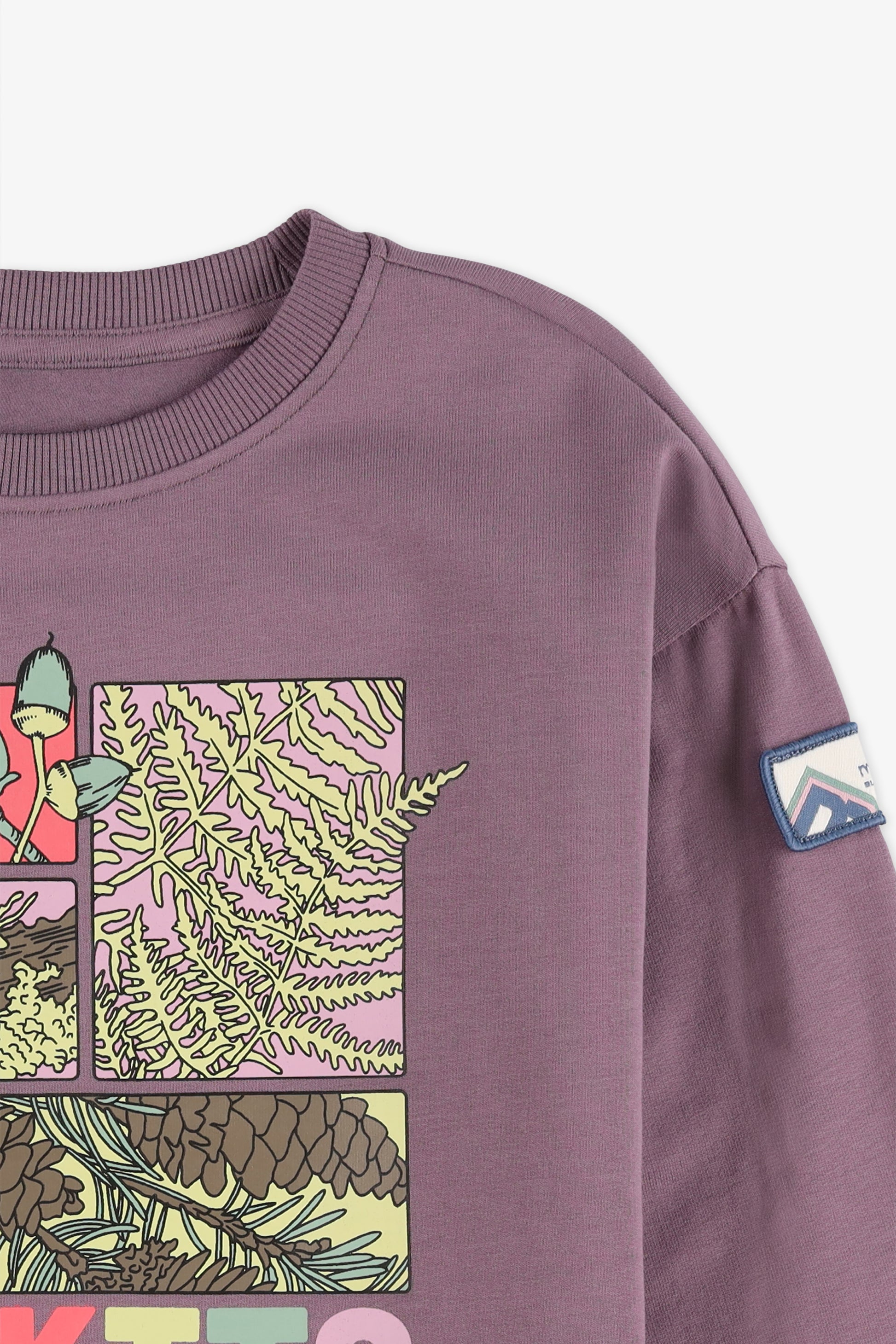Chandail ouaté graphique - Enfant fille && AUBERGINE