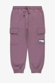 Pantalon jogger - Enfant fille && AUBERGINE