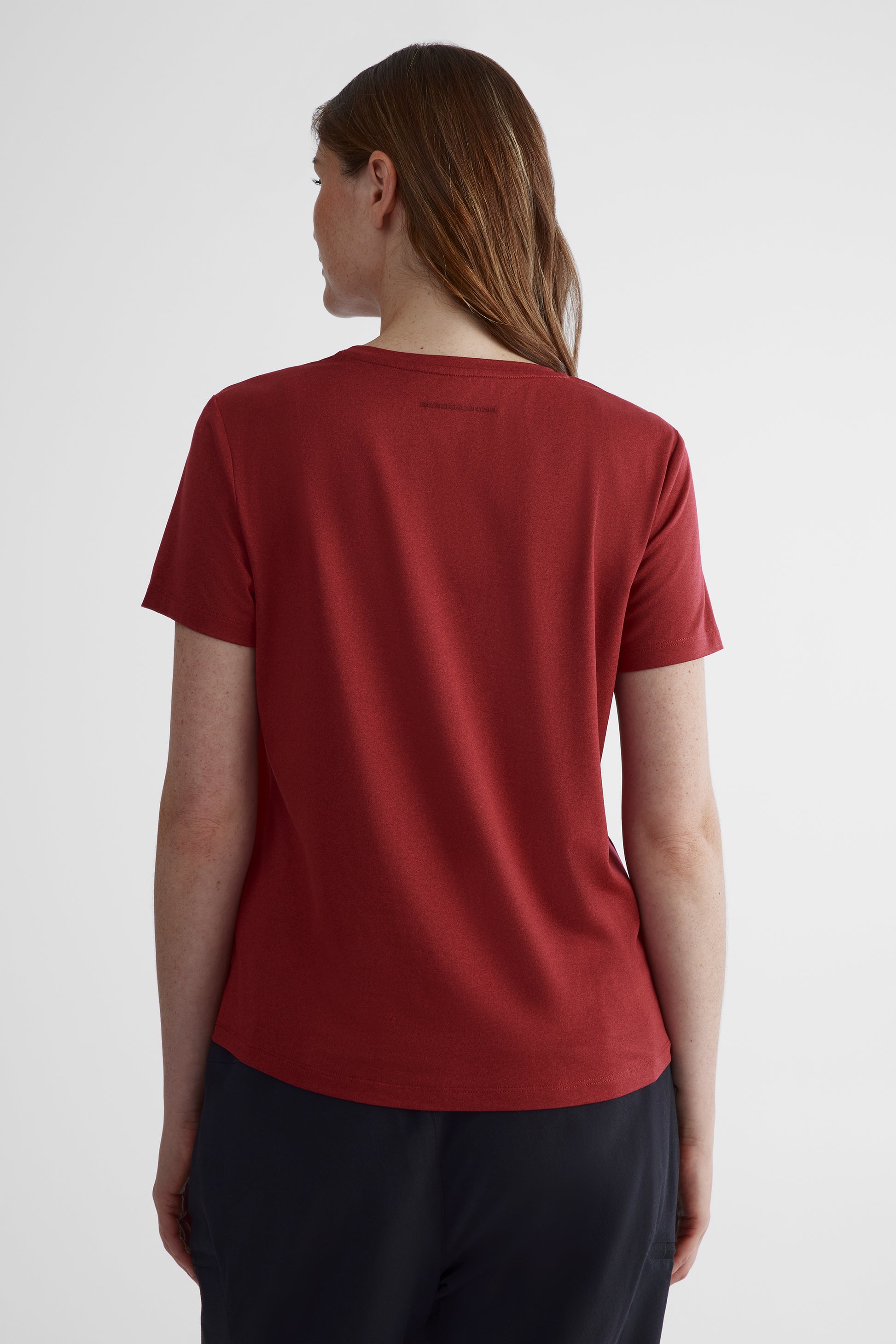 Chandail manches courtes graphique - Femme && BOURGOGNE