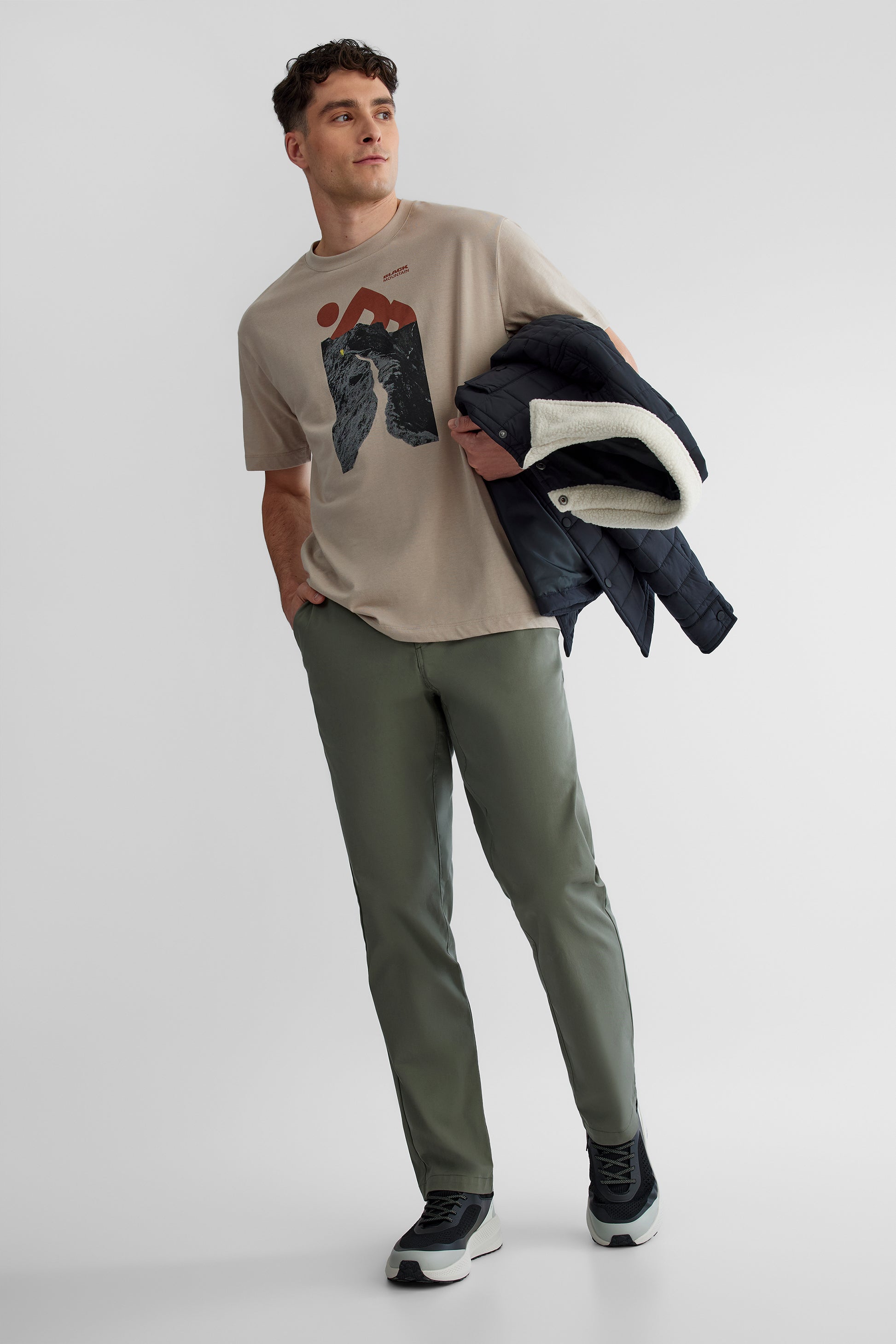 Chandail manches courtes - Homme && TAUPE