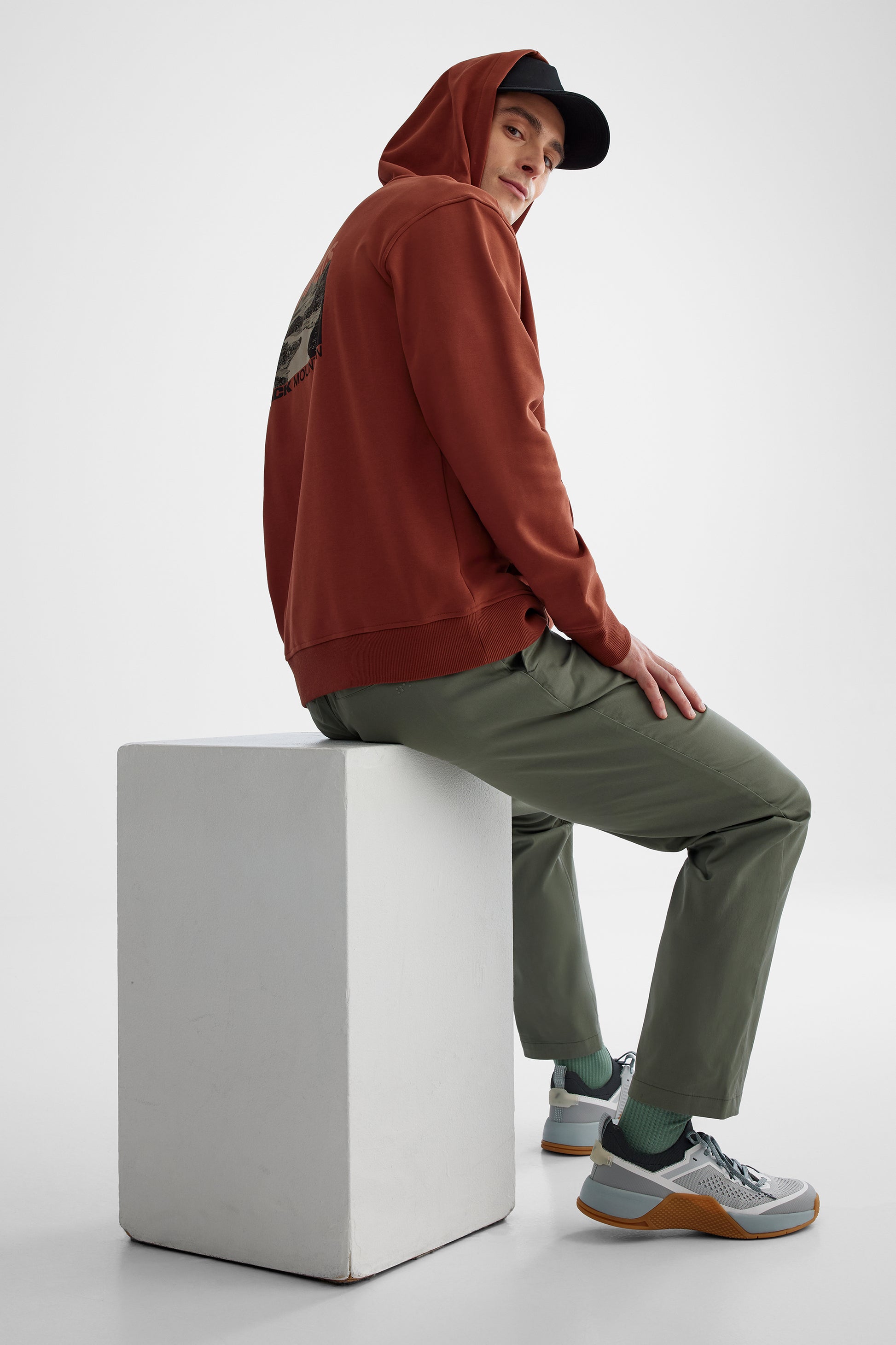 Chandail ouaté à capuchon - Homme && BRUN