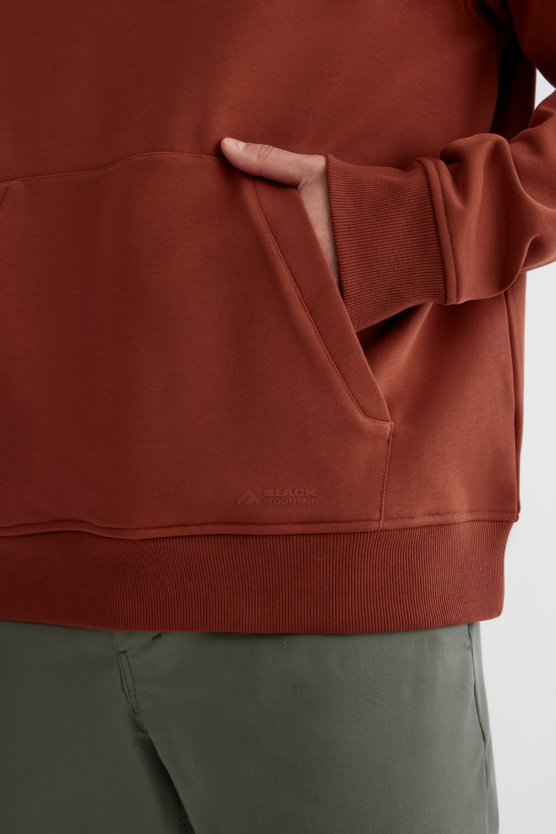 Chandail ouaté à capuchon - Homme && BRUN