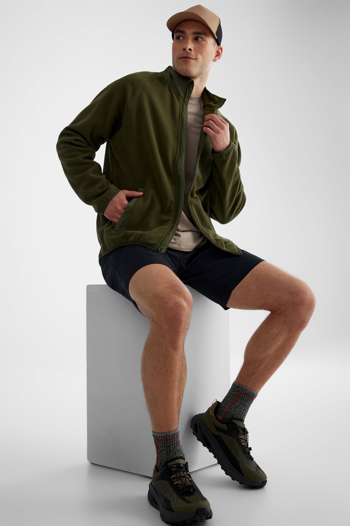 Veste polaire - Homme && OLIVE