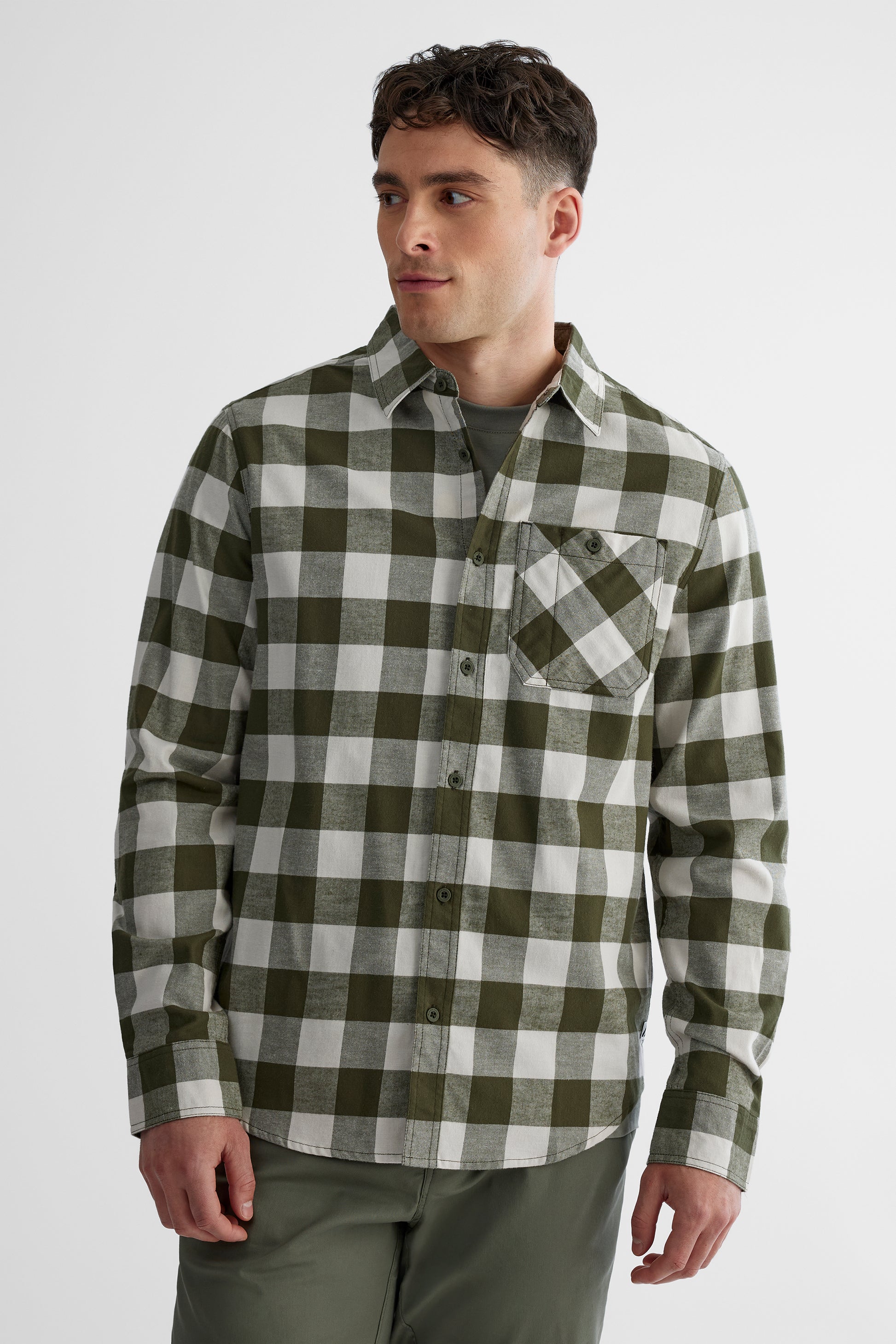 Chemise manches longues - Homme && OLIVE
