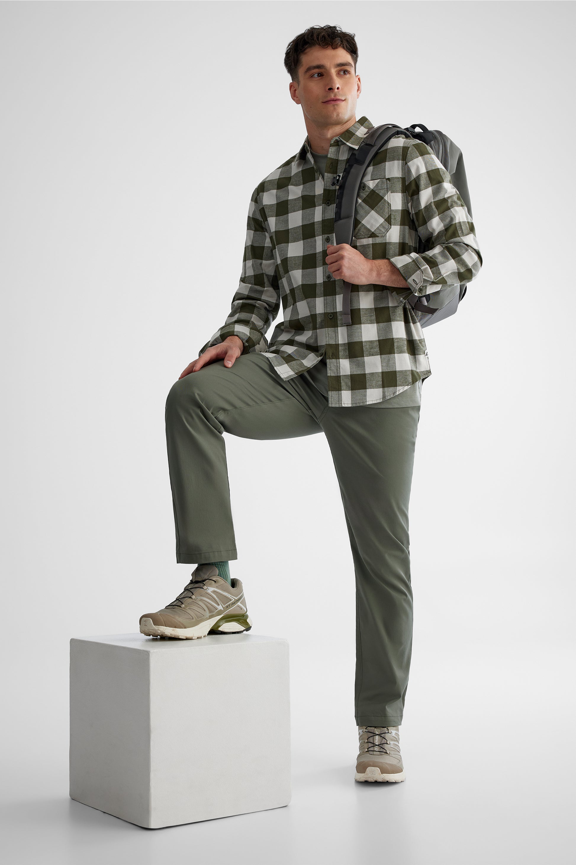 Chemise manches longues - Homme && OLIVE