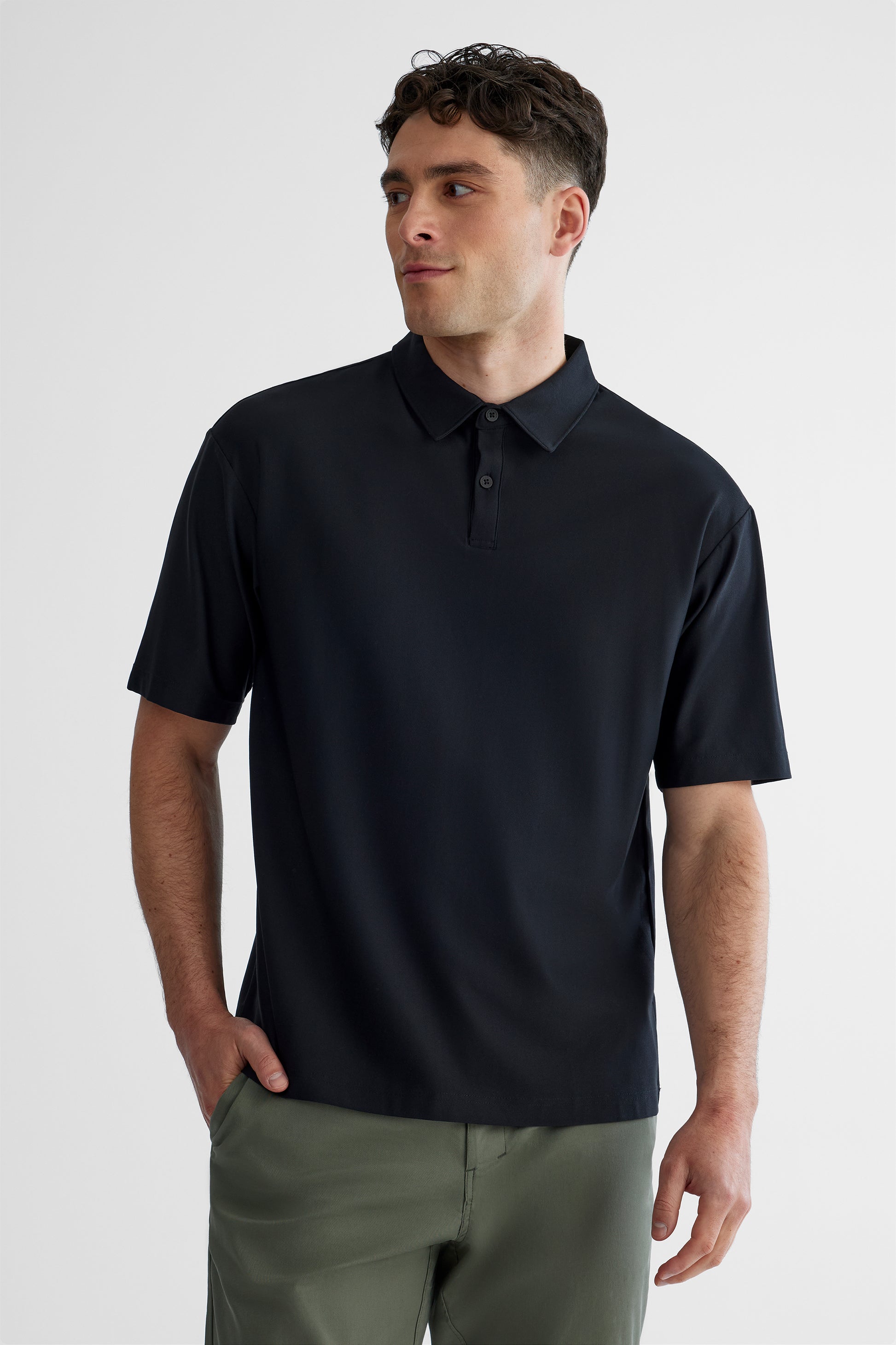 Chandail polo - Homme && NOIR