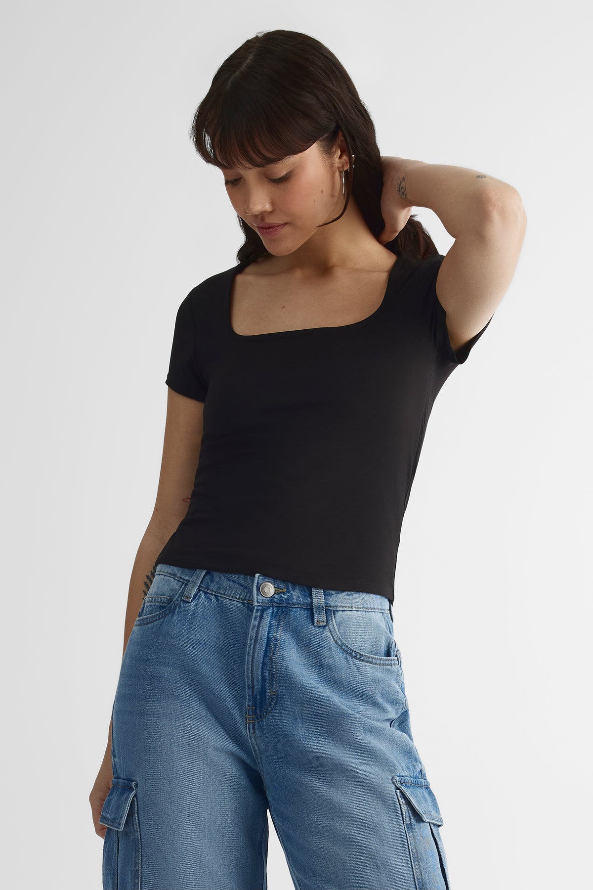 Chandail manches courtes - Ado fille && NOIR