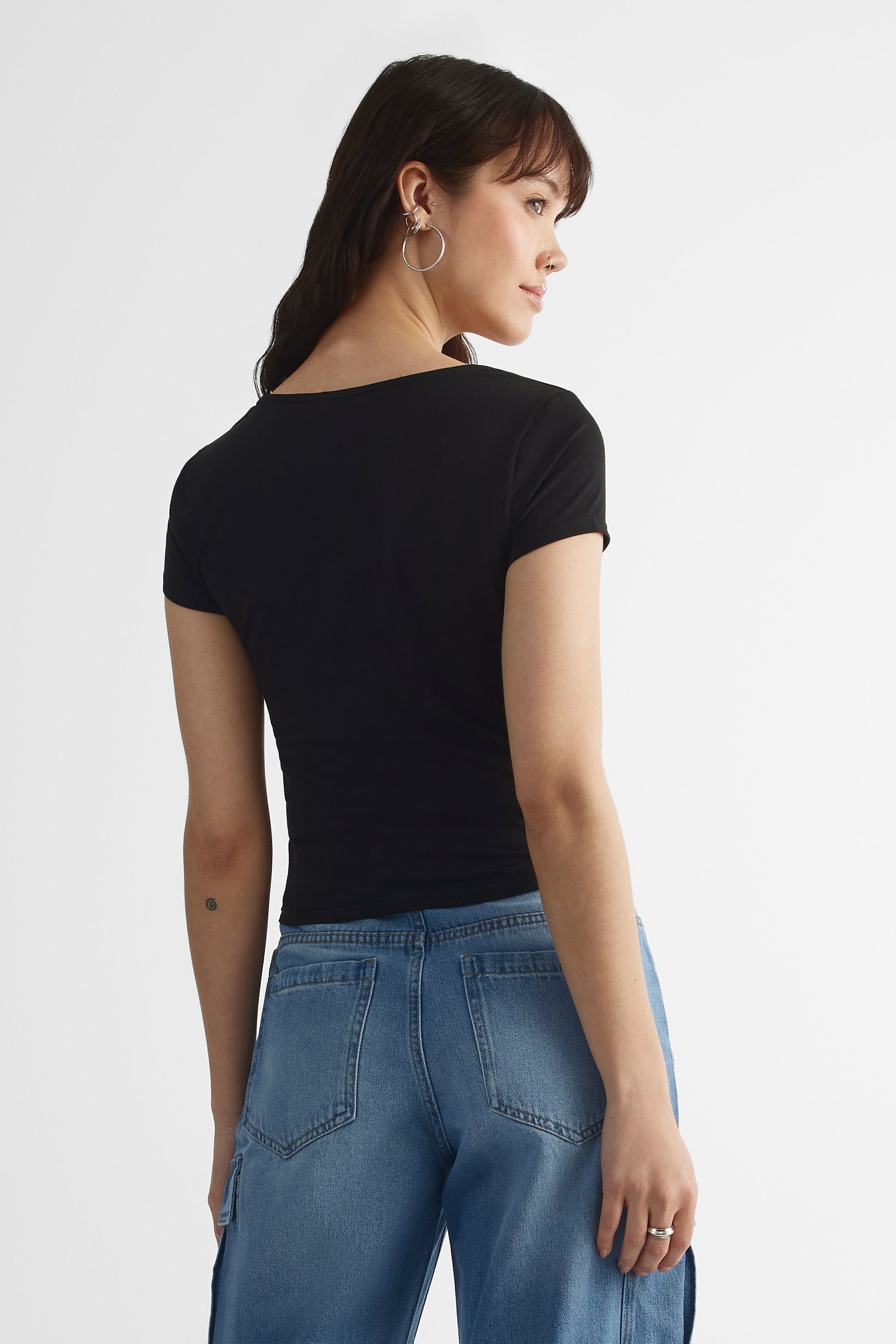 Chandail manches courtes - Ado fille && NOIR