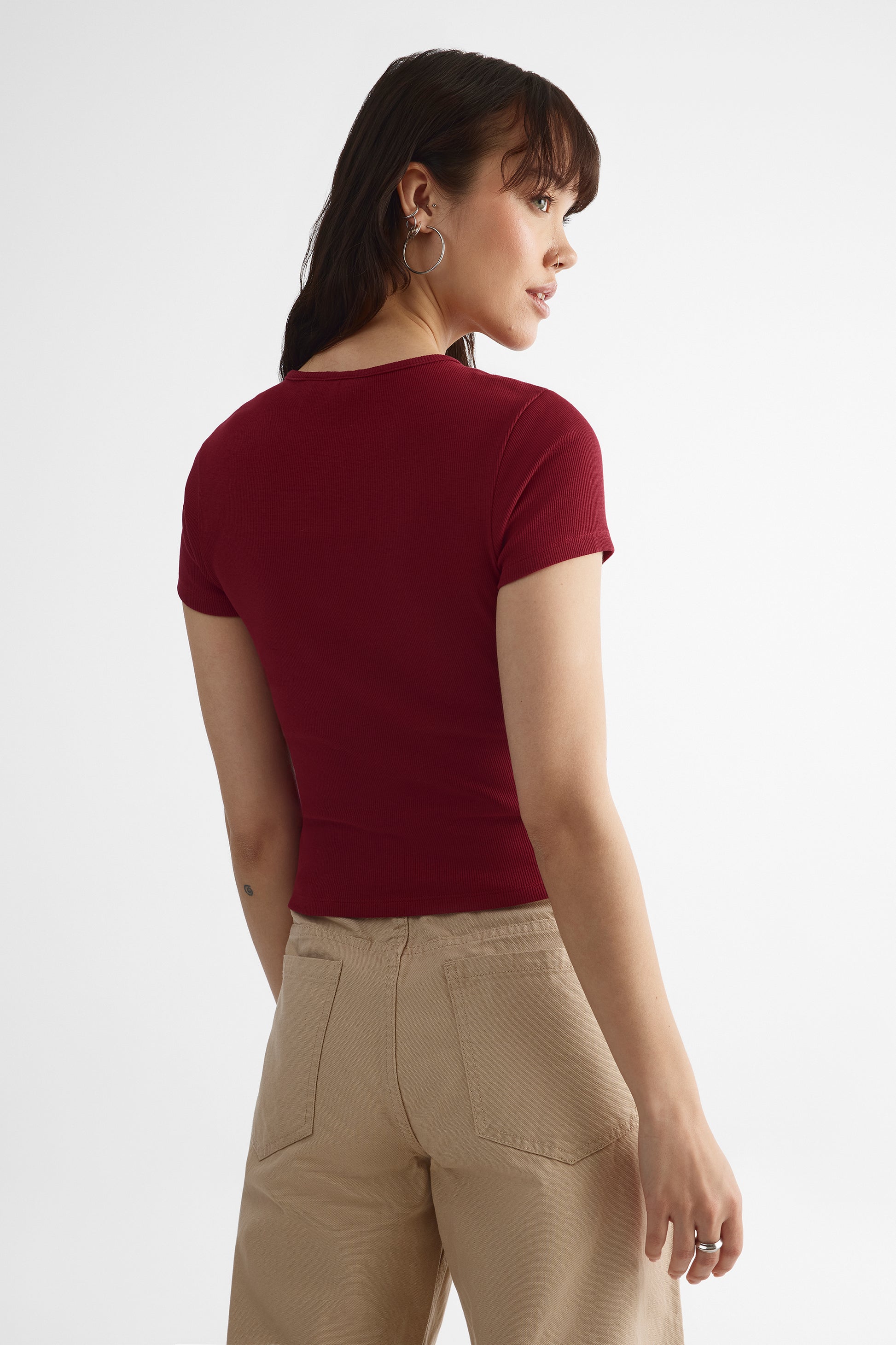 Chandail manches courtes - Ado fille && ROUGE