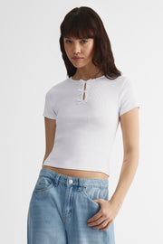 Chandail manches courtes - Ado fille && BLANC