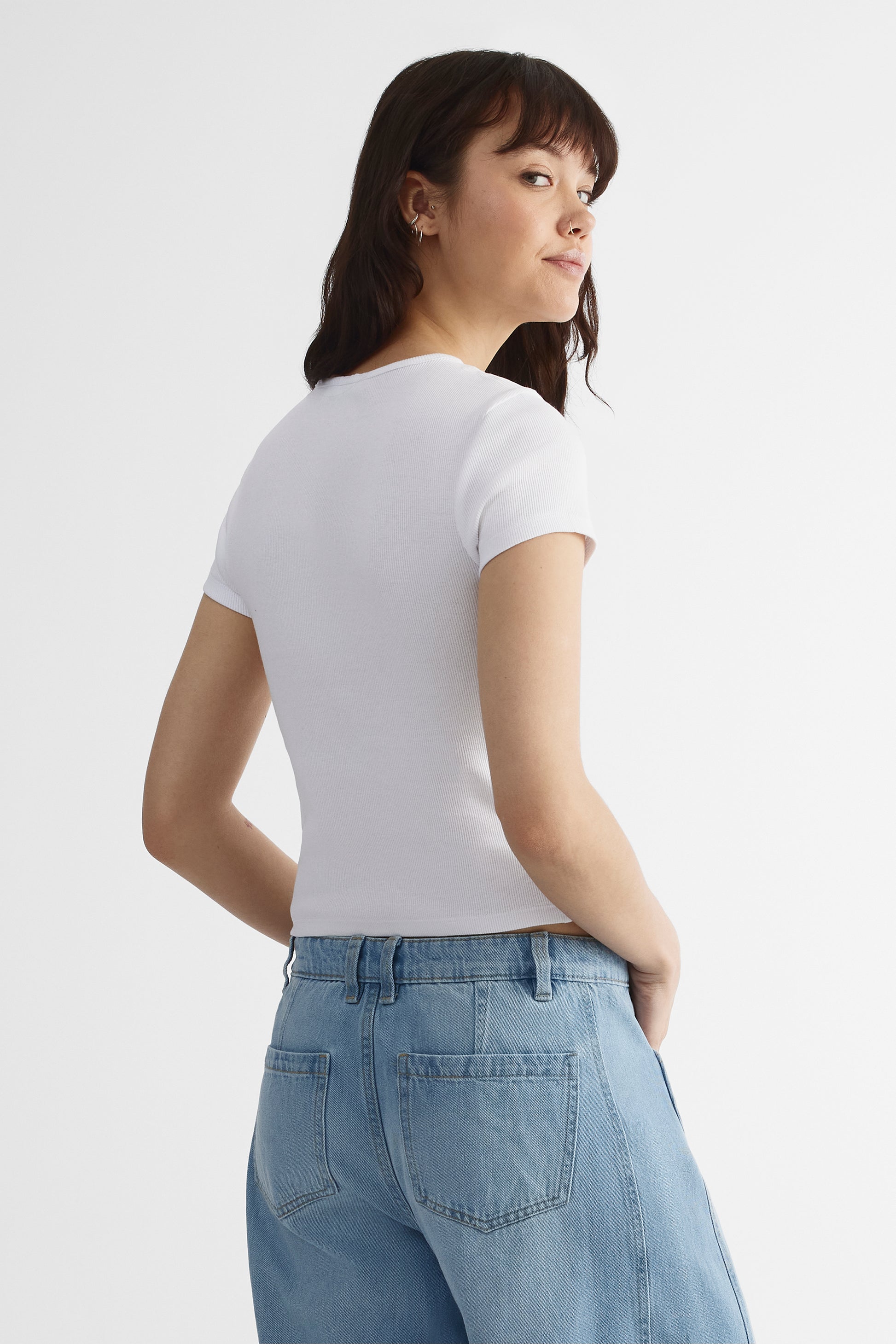 Chandail manches courtes - Ado fille && BLANC