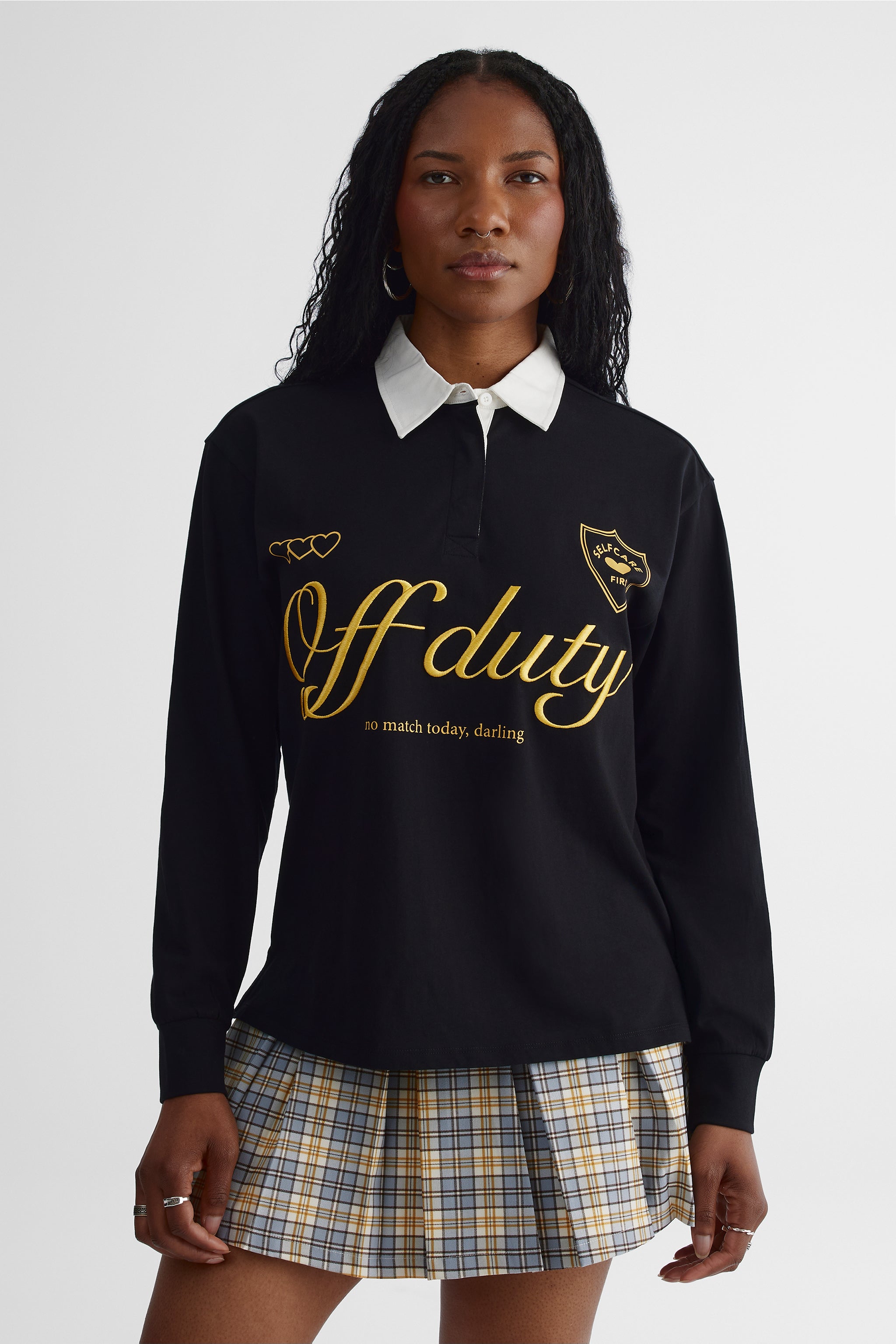 Chandail polo - Ado fille && NOIR