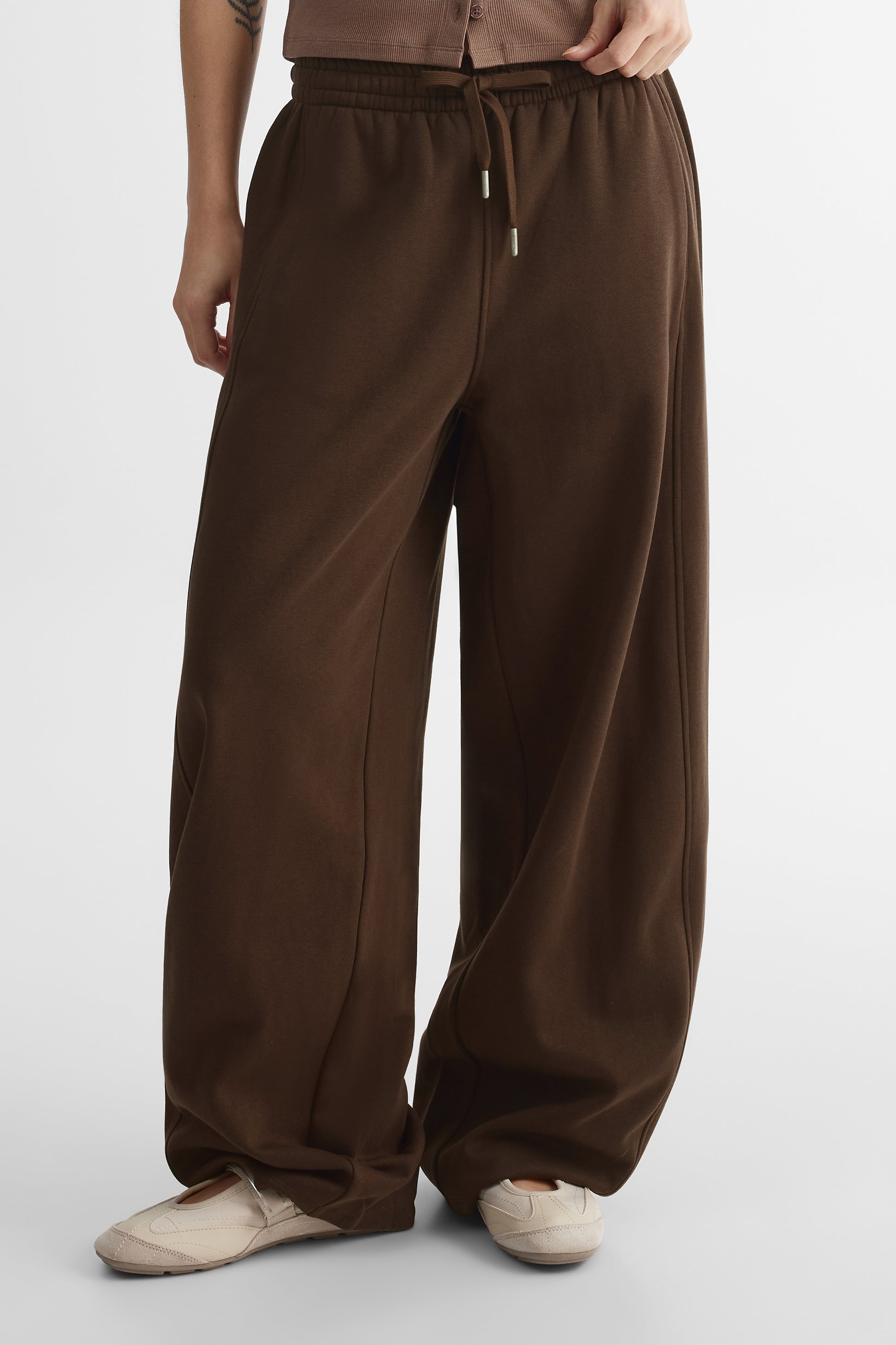 Pantalon ouaté - Ado fille && BRUN FONCE