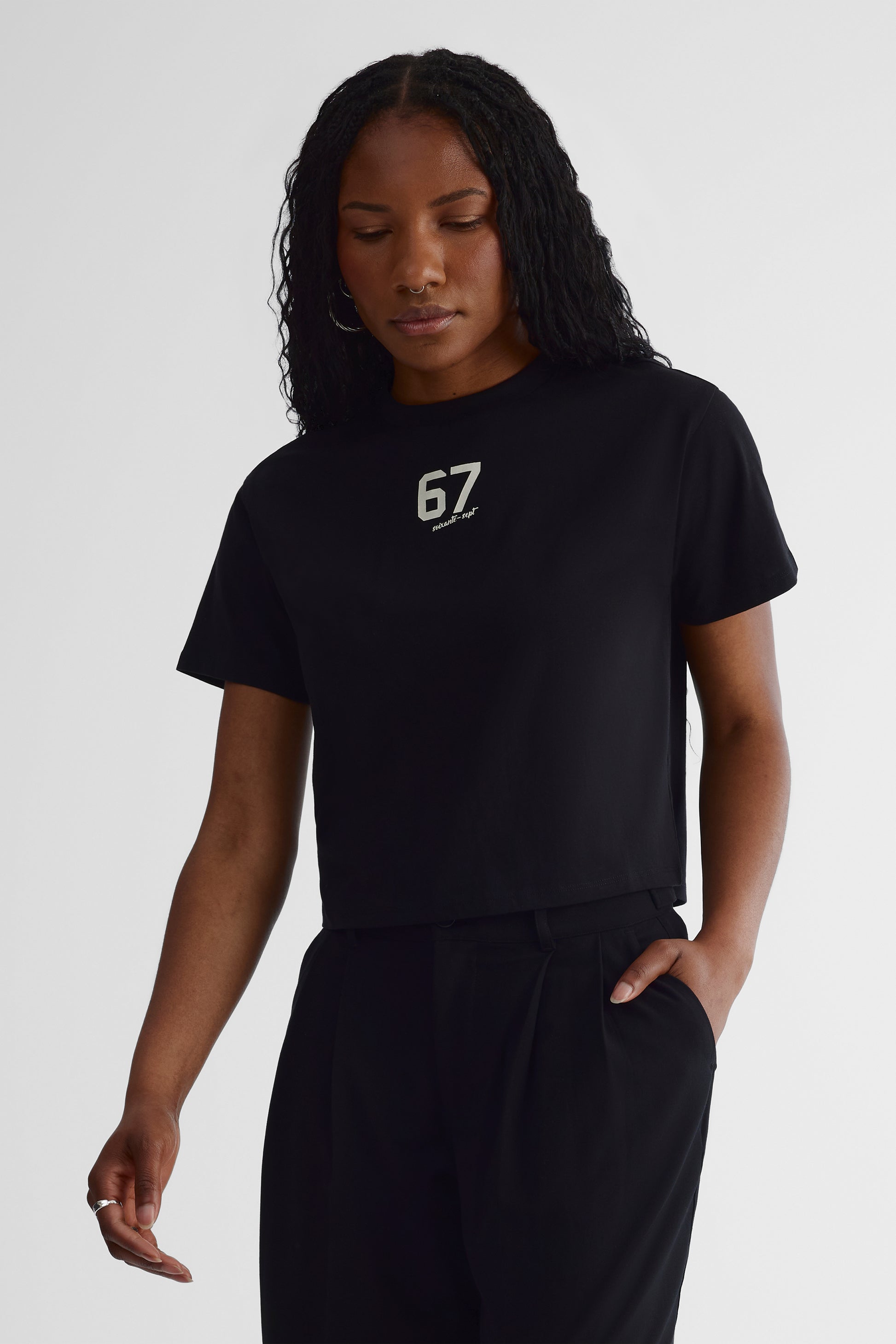 Chandail manches courtes - Ado fille && NOIR