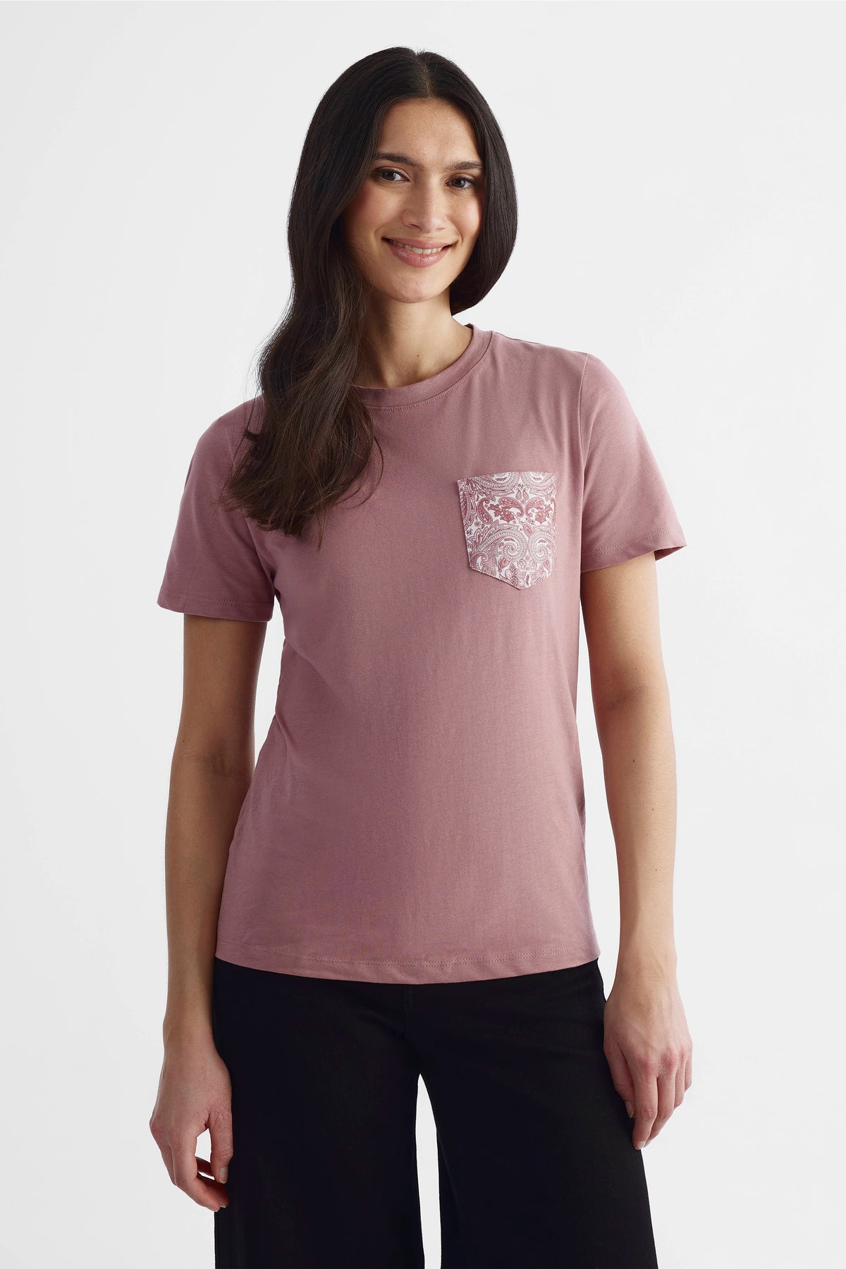 Chandail manches courtes 2/30$ - Femme && VIEUX ROSE