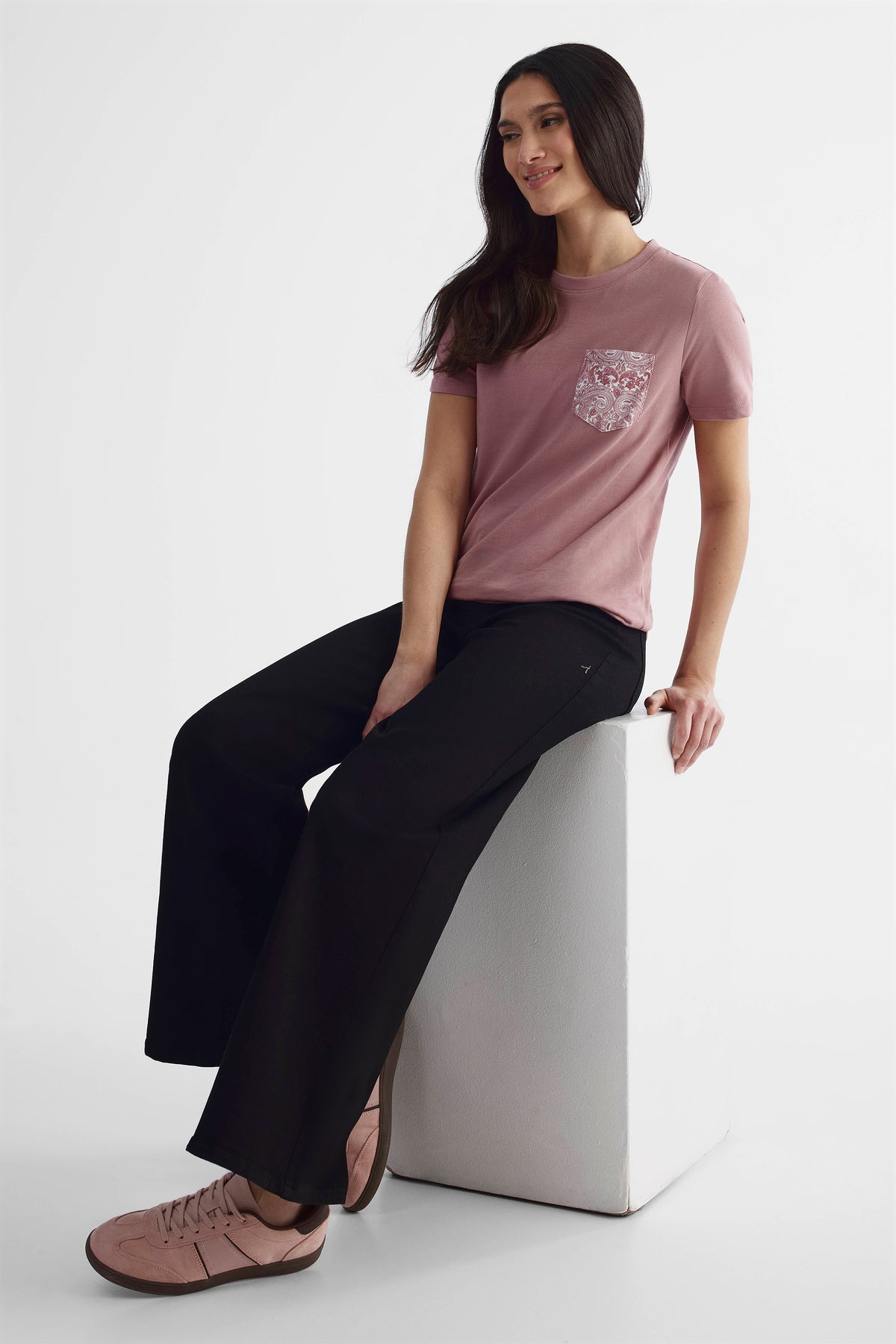 Chandail manches courtes 2/30$ - Femme && VIEUX ROSE