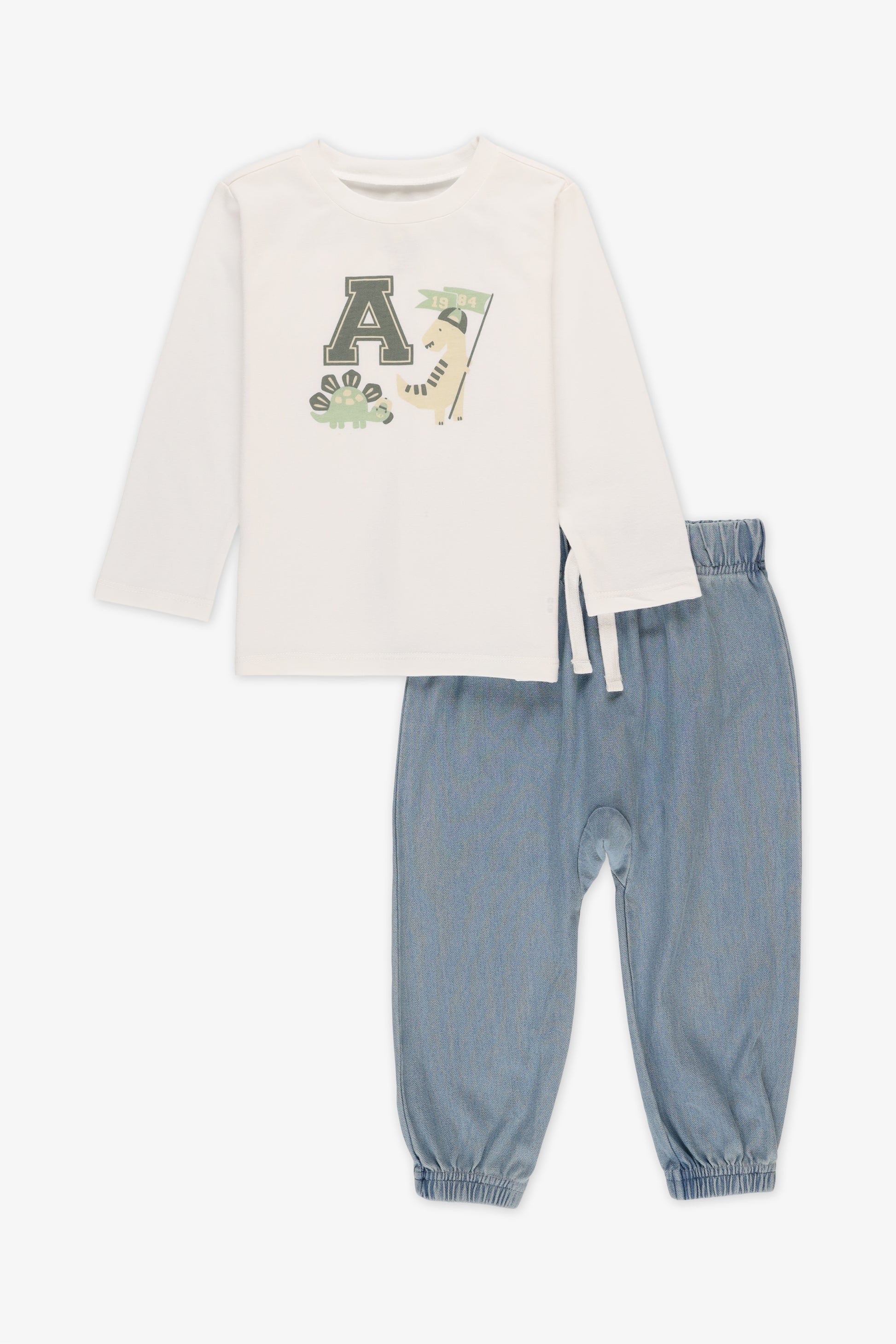 Ensemble 2 morceaux - Bébé garçon && BLANC CASSÉ