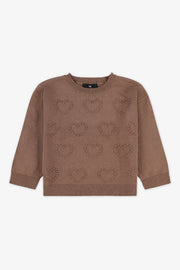 Chandail en tricot - Bébé fille && BRUN