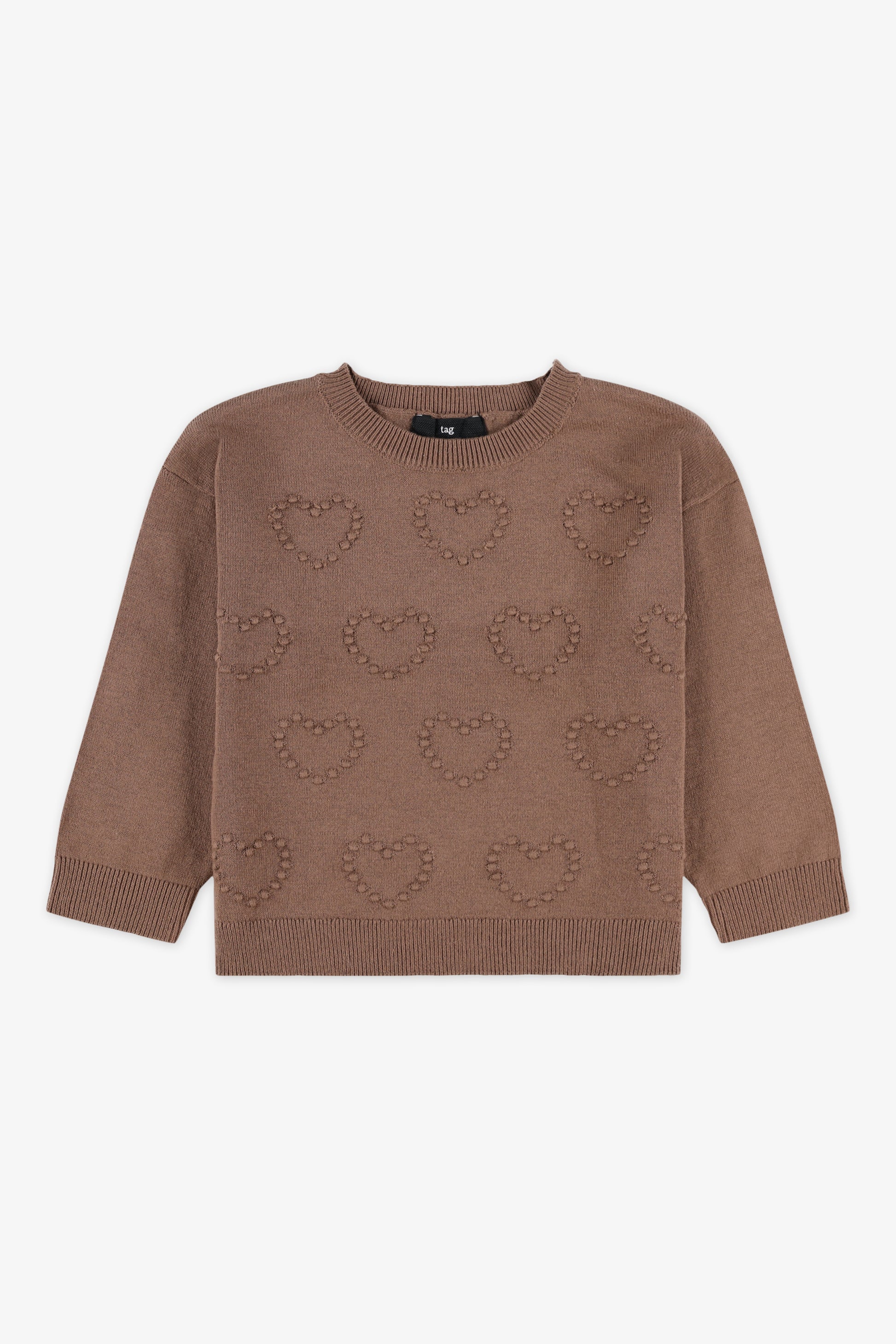 Chandail en tricot - Bébé fille && BRUN
