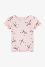 Chandail manches courtes - Bébé fille && ROSE MULTI