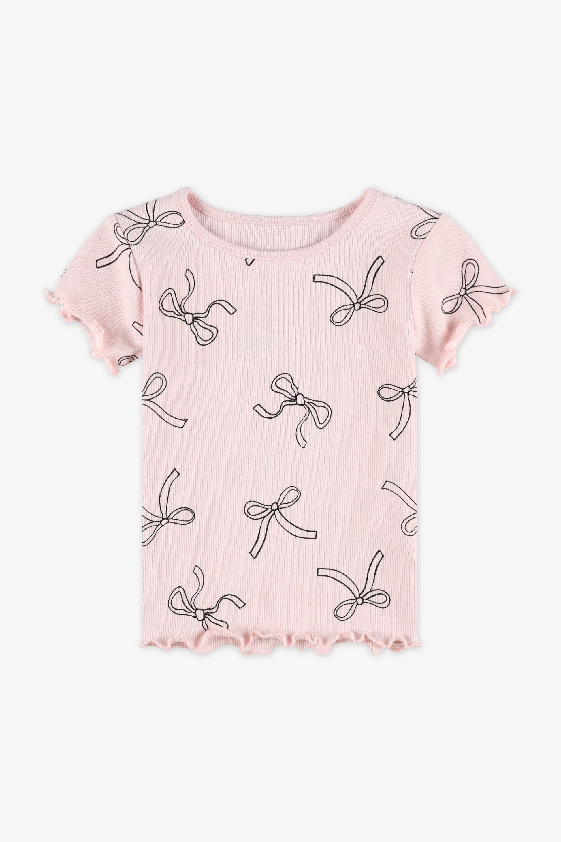 Chandail manches courtes - Bébé fille && ROSE MULTI