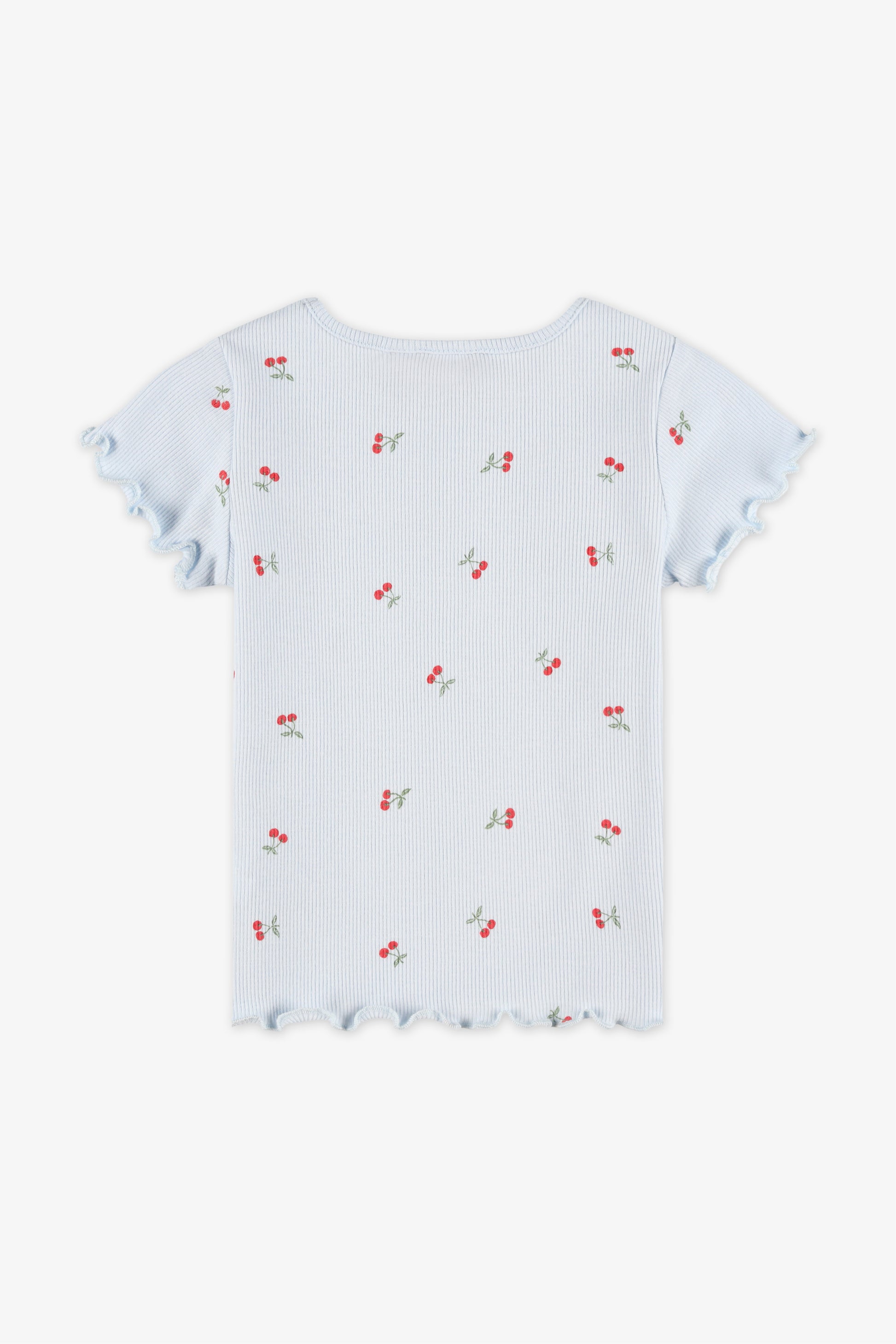 Chandail manches courtes - Bébé fille && BLEU CIEL