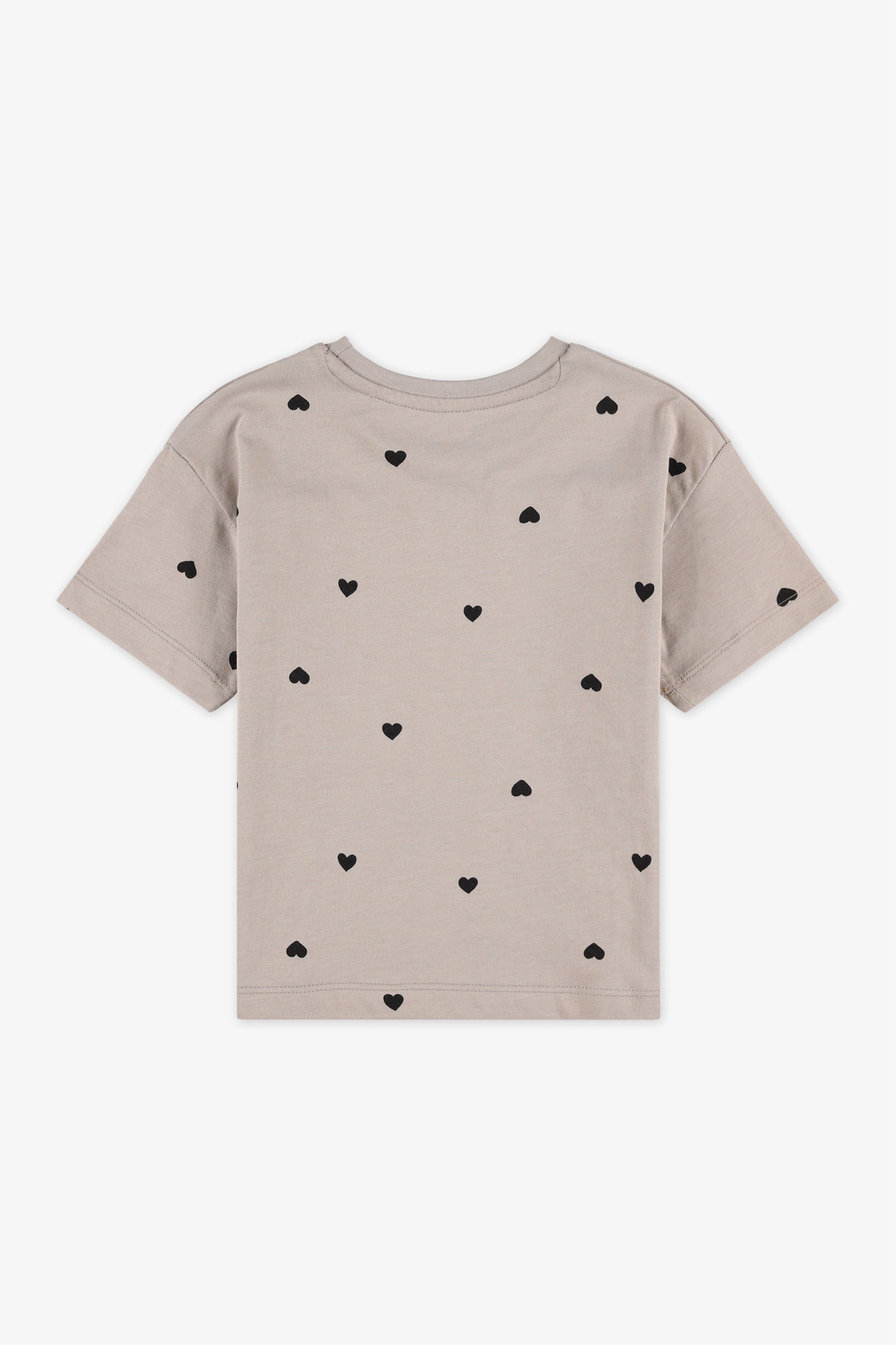 Chandail manches courtes 2/20$ - Enfant fille && TAUPE MULTI