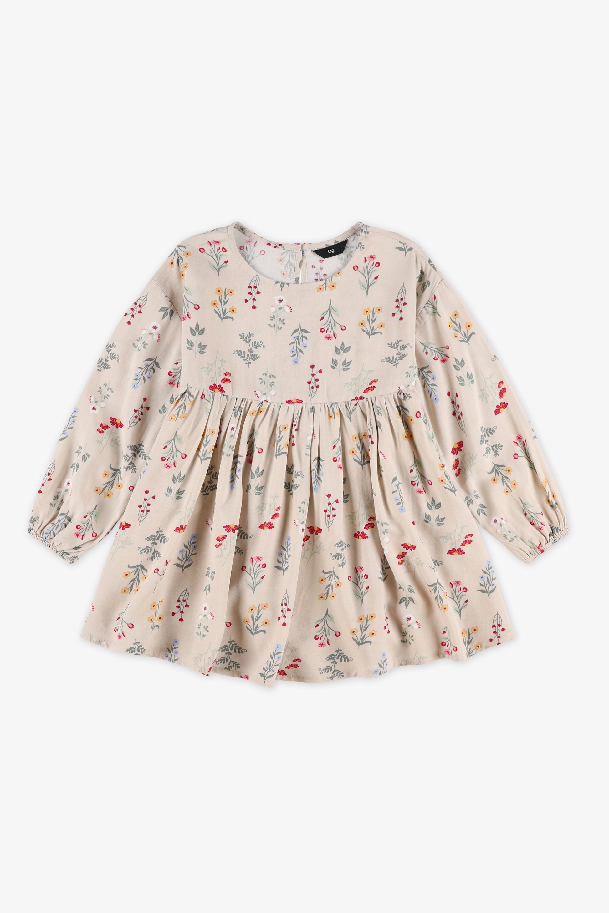 Robe - Enfant fille && BEIGE/MULTI