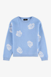Chandail en tricot - Enfant fille && BLEU MULTI