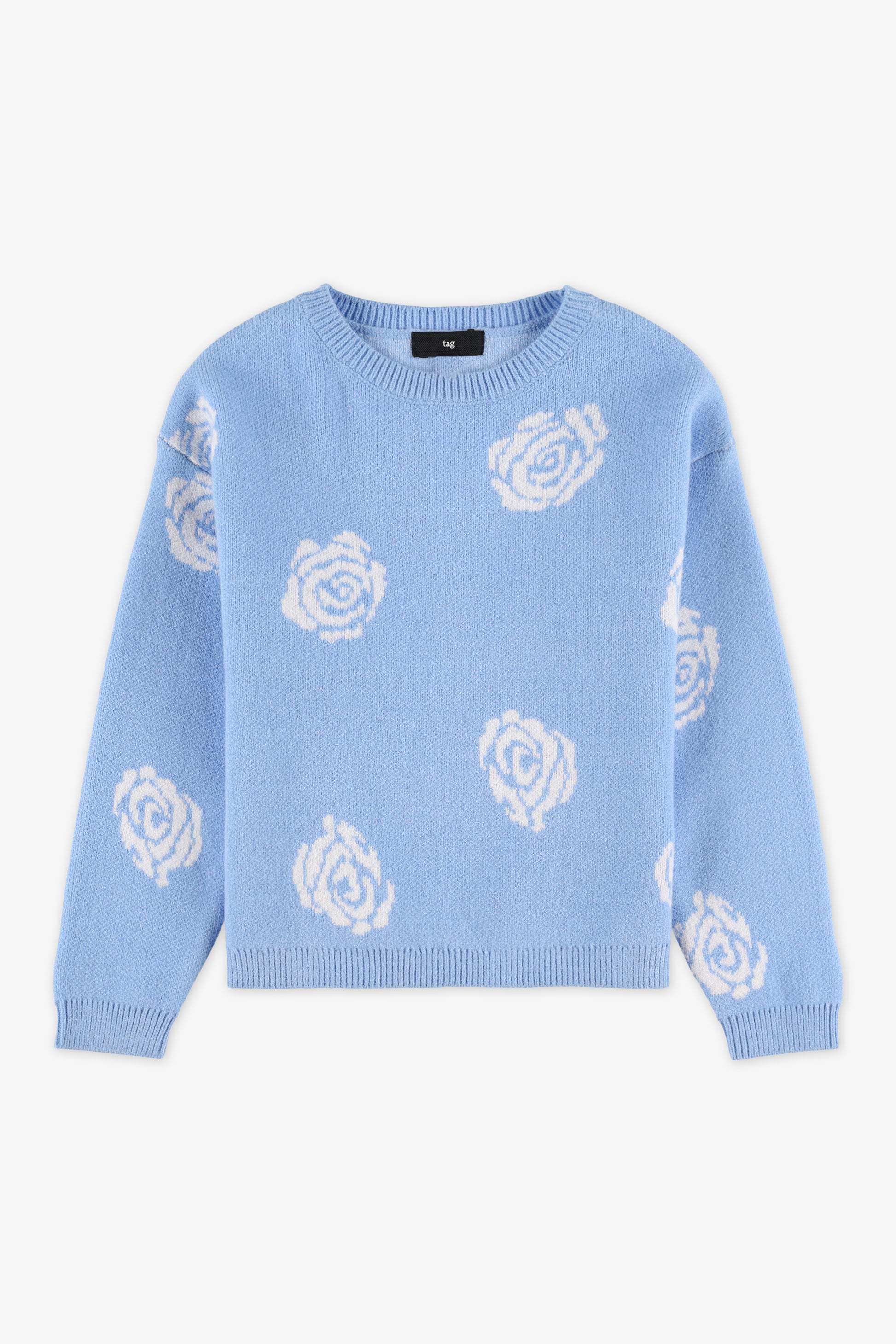 Chandail en tricot - Enfant fille && BLEU MULTI