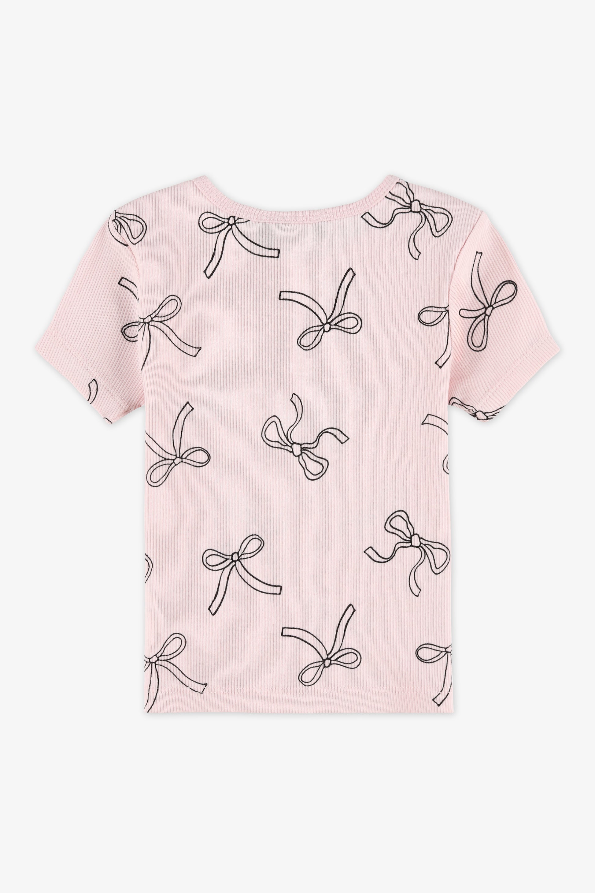 Chandail manches courtes - Enfant fille && ROSE MULTI