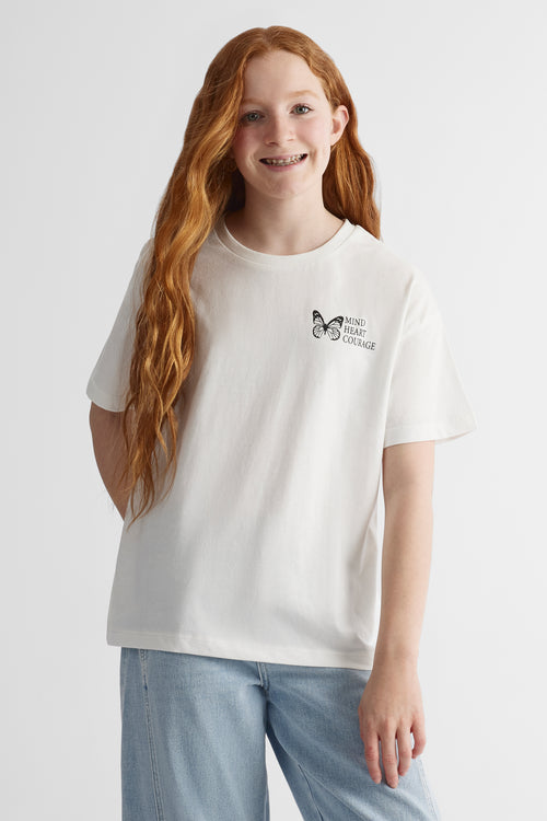 Chandail manches courtes - Ado fille && BLANC CASSÉ