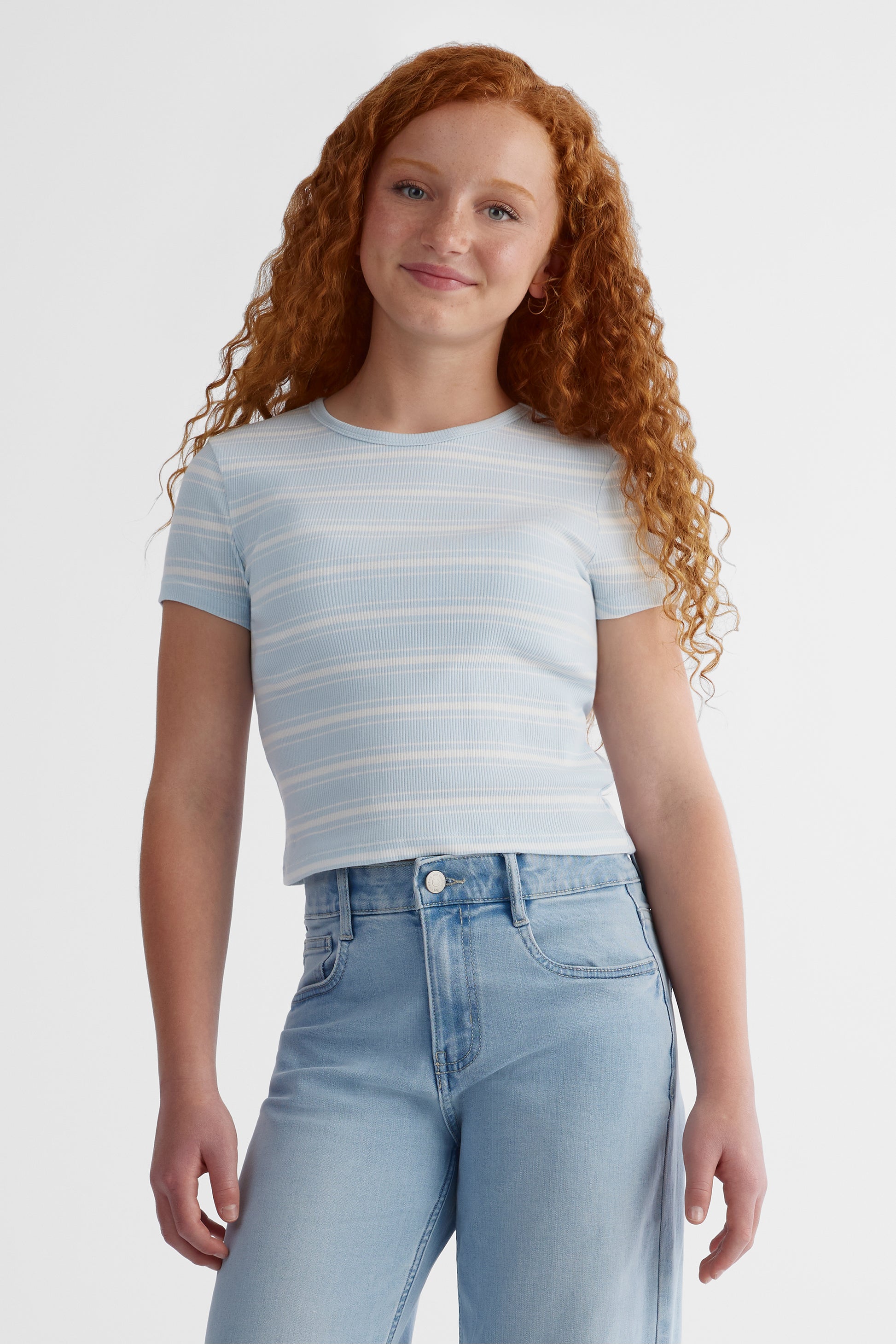 Chandail manches courtes - Ado fille && BLEU MULTI