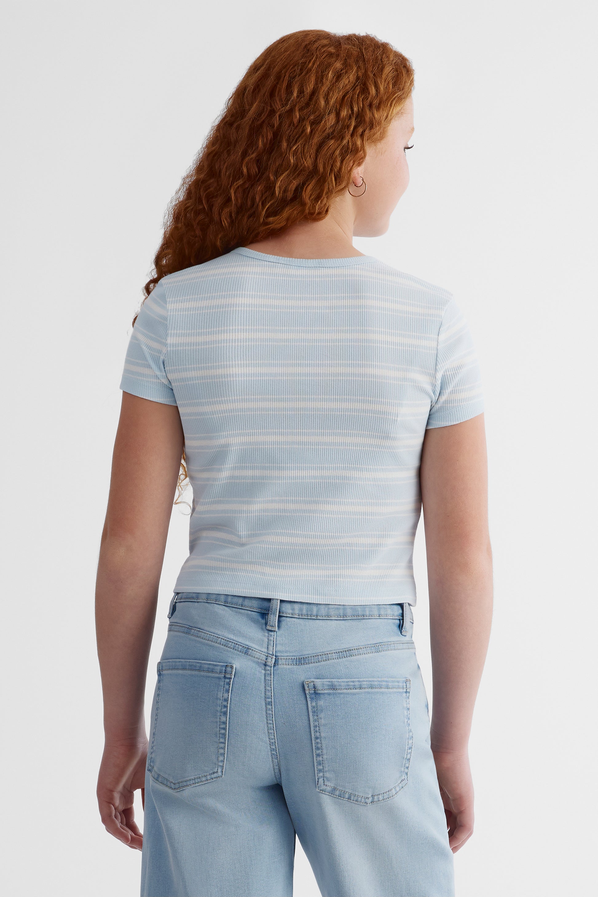 Chandail manches courtes - Ado fille && BLEU MULTI