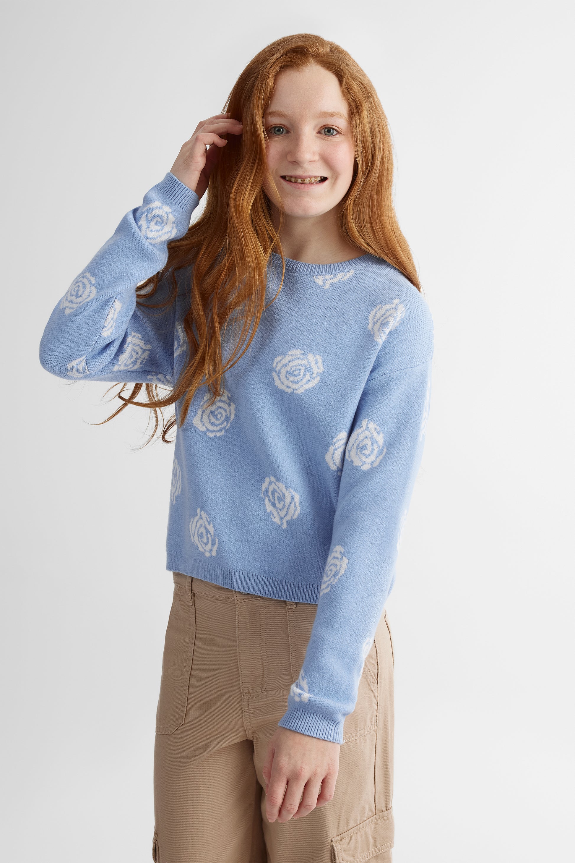Chandail en tricot - Ado fille && BLEU