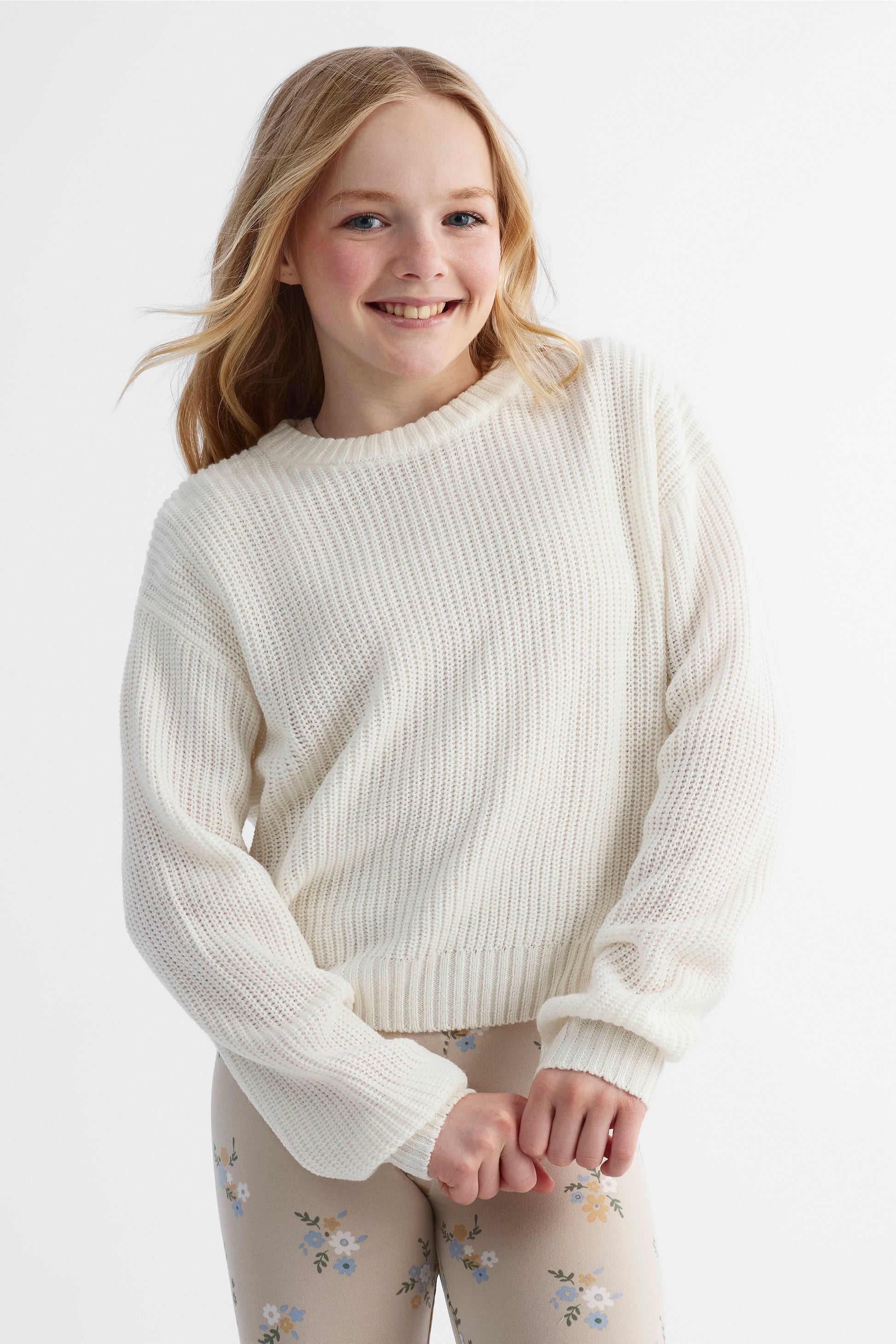 Chandail en tricot - Ado fille && BLANC CASSÉ