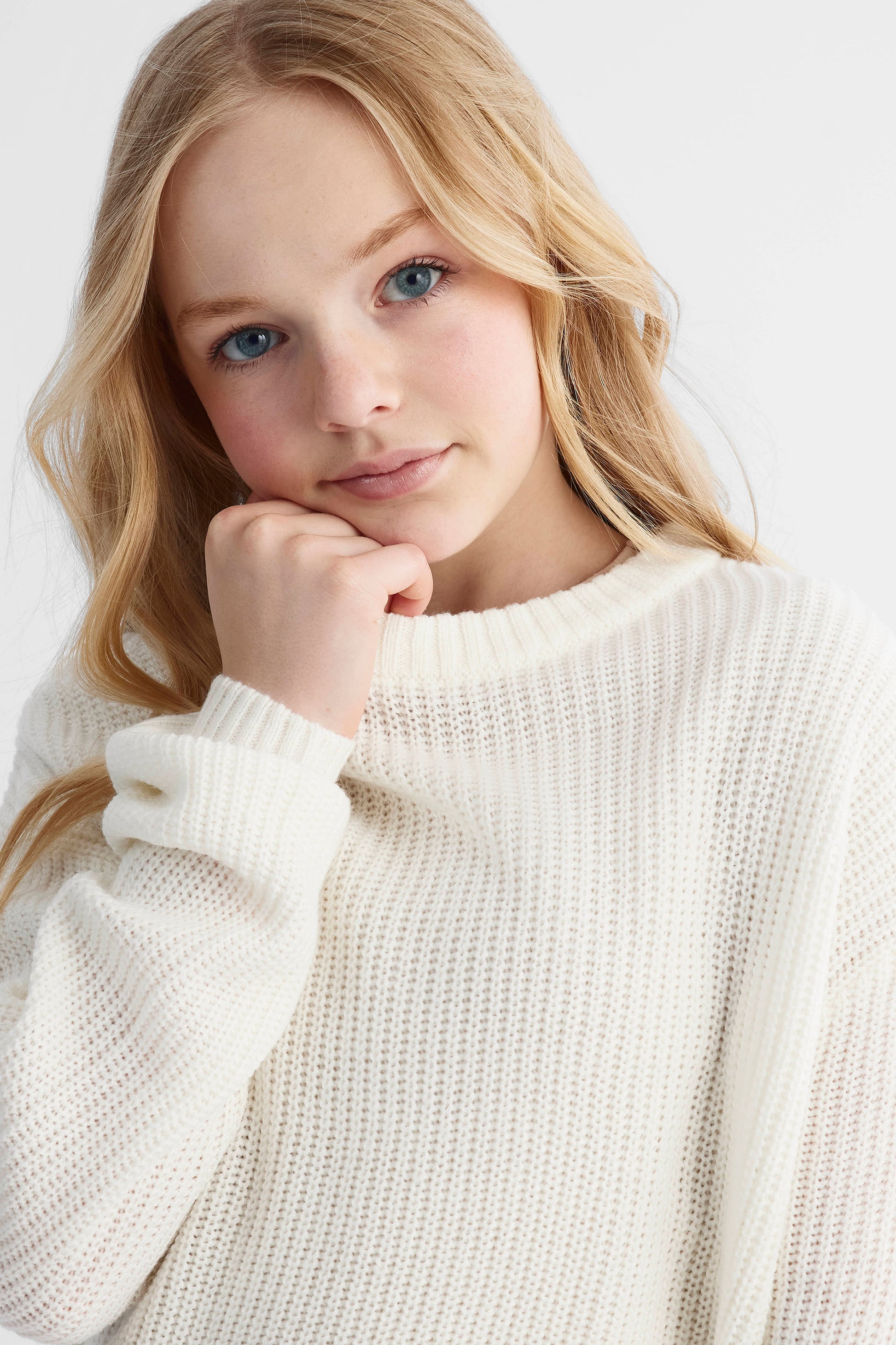 Chandail en tricot - Ado fille && BLANC CASSÉ