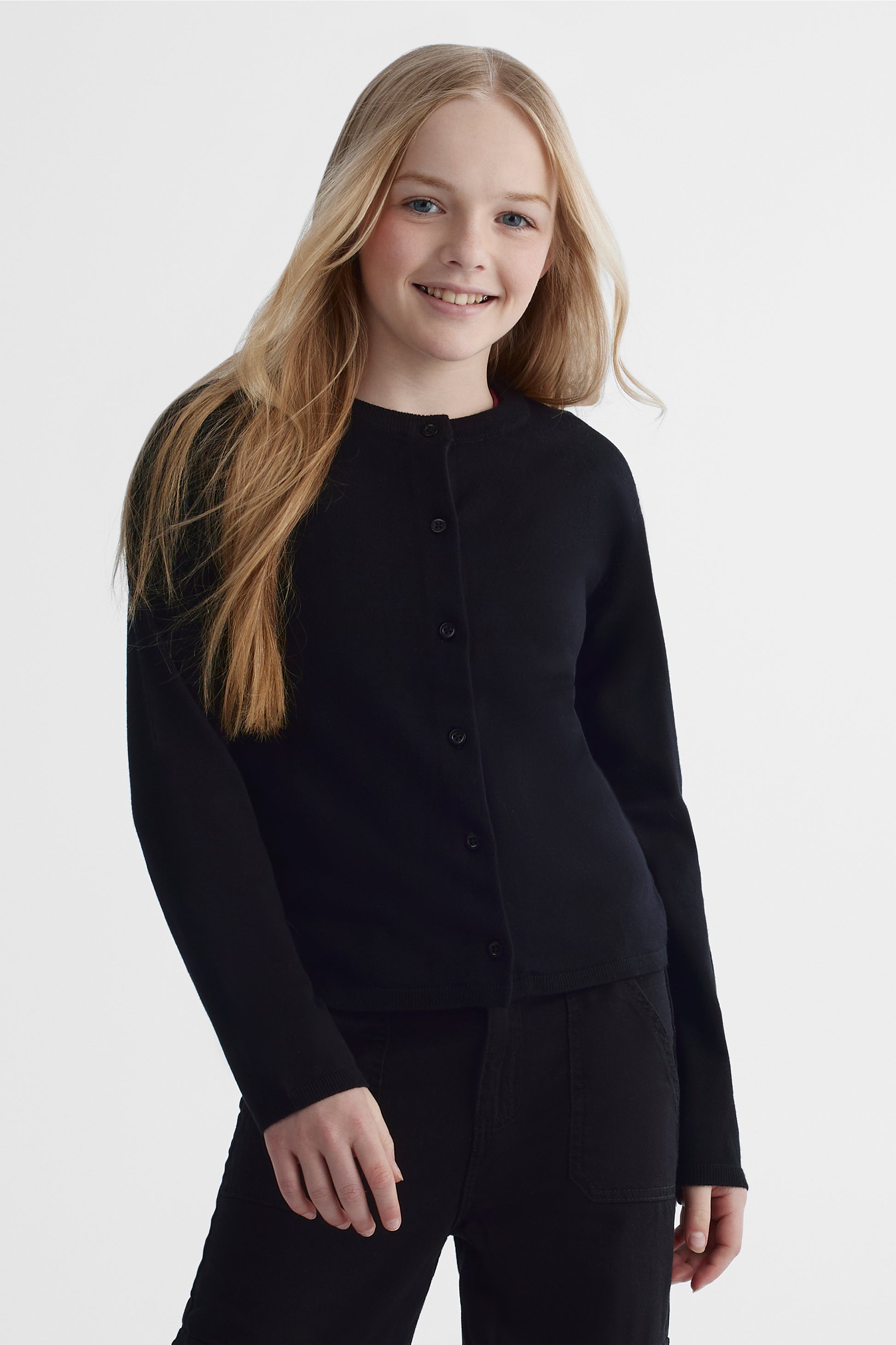 Veste en tricot - Ado fille && NOIR