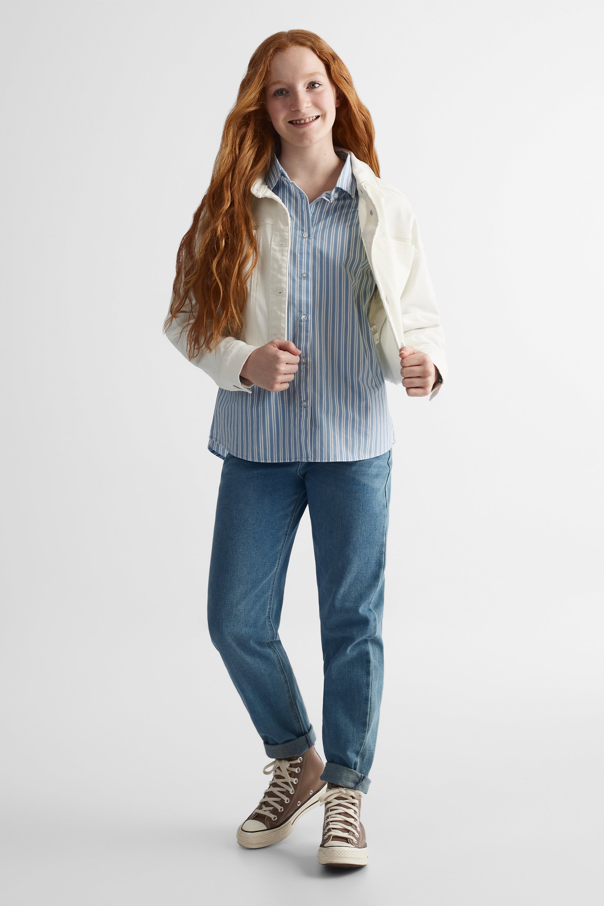 Chemisier manches longues - Ado fille && BLEU MULTI