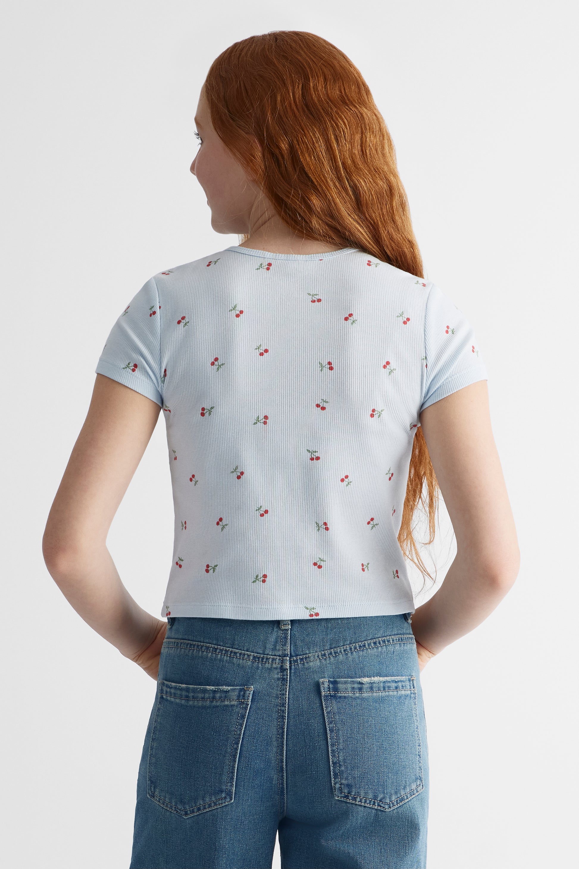 Chandail manches courtes - Ado fille && BLEU MULTI